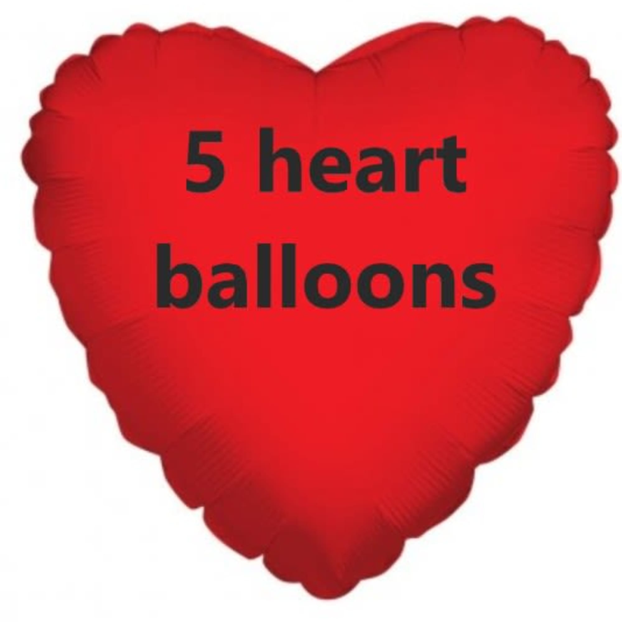Red helium filled heart shaped balloon
