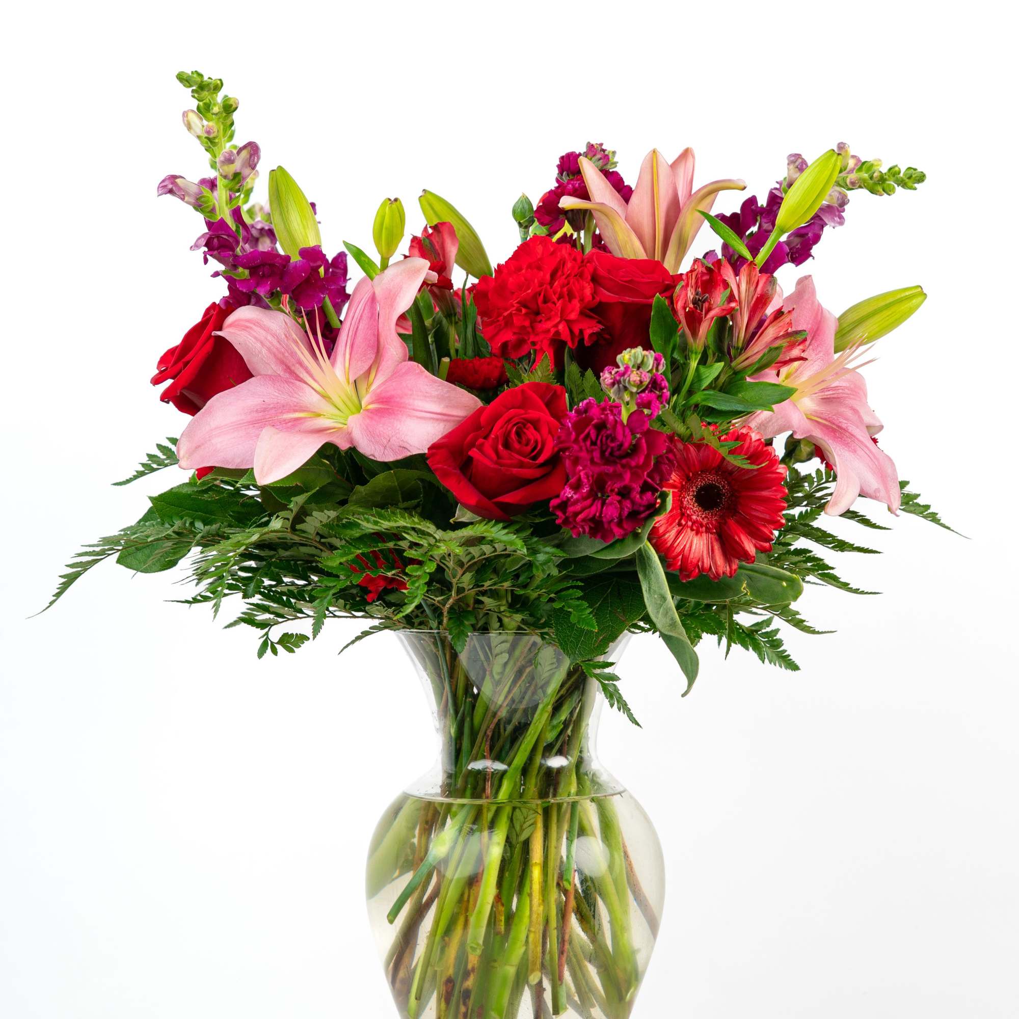 Our Timeless Collection's Red Blooms features elegant blooms in rich and red