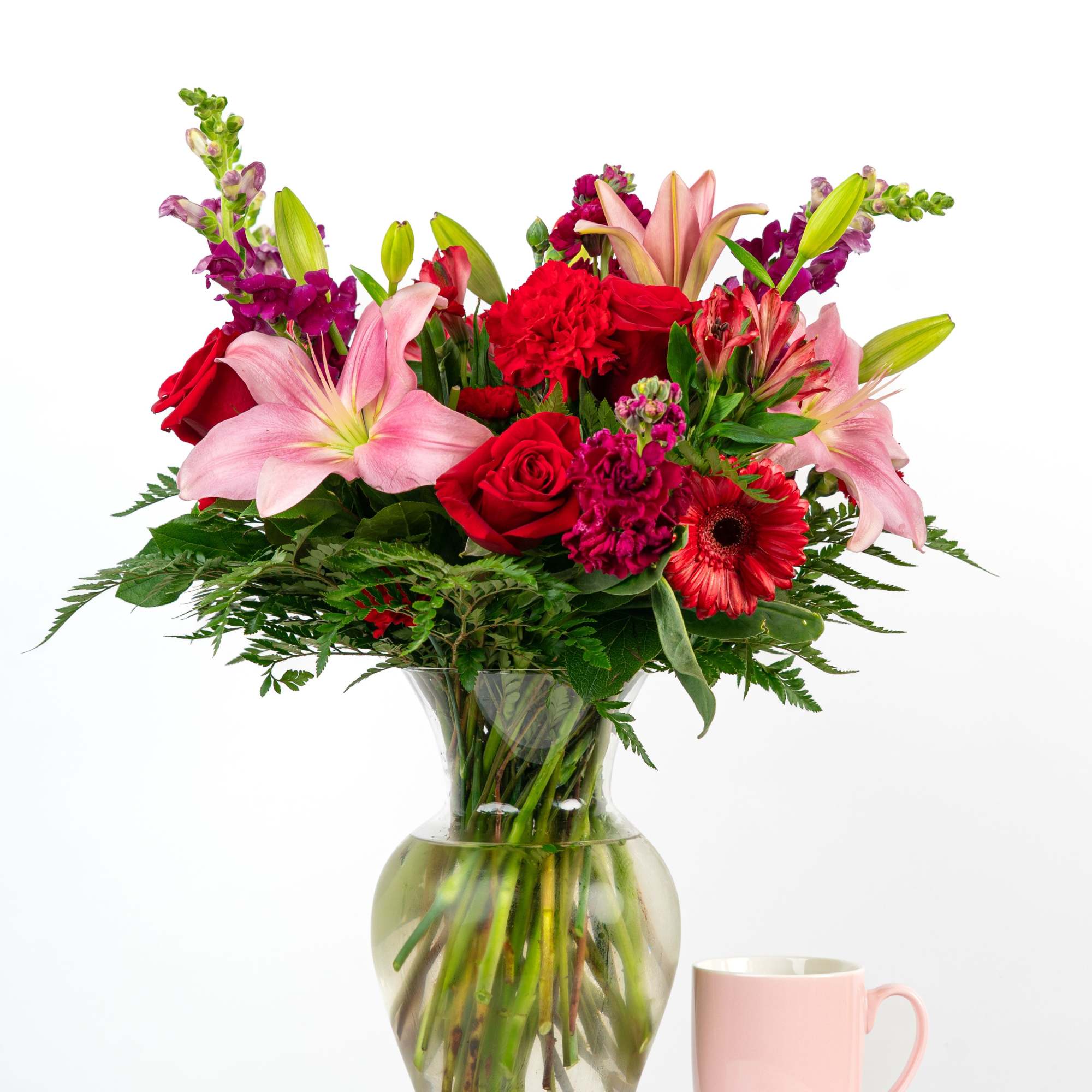 Our Timeless Collection's Red Blooms features elegant blooms in rich and red