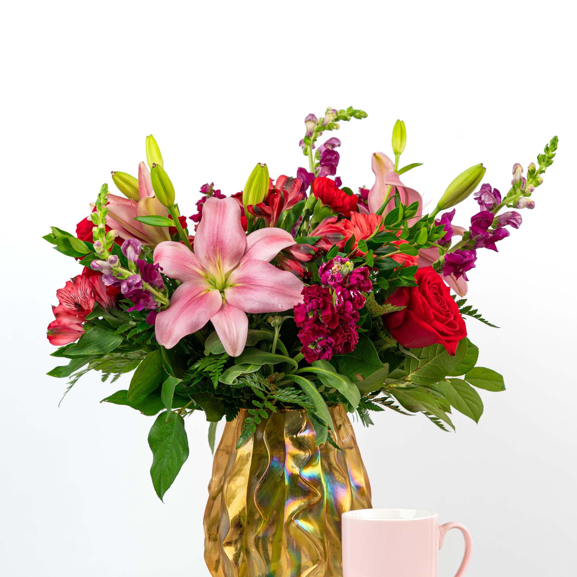 Our Timeless Collection's Red Blooms features elegant blooms in rich and red