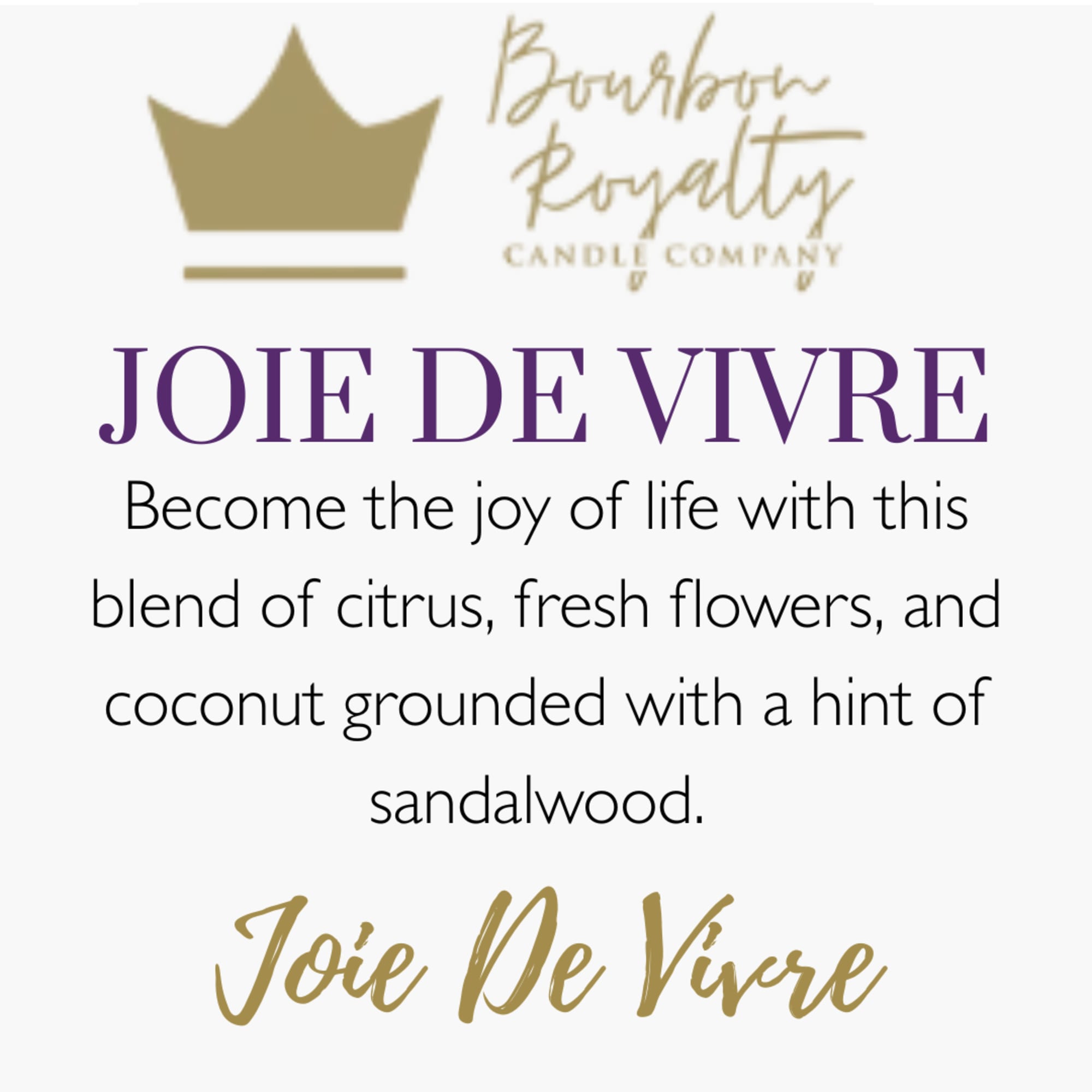 This locally made hand poured candle by Bourbon Royalty is the perfect