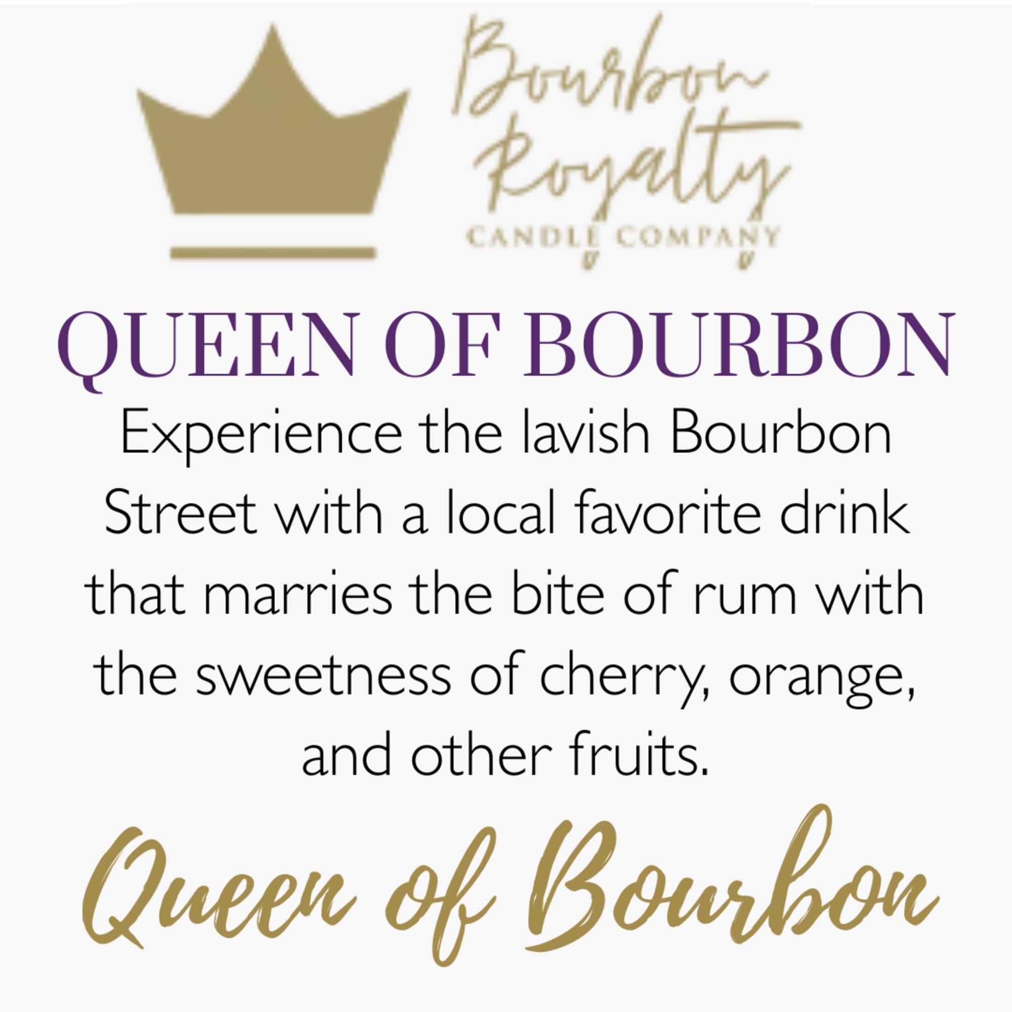 This locally made hand poured candle by Bourbon Royalty is the perfect