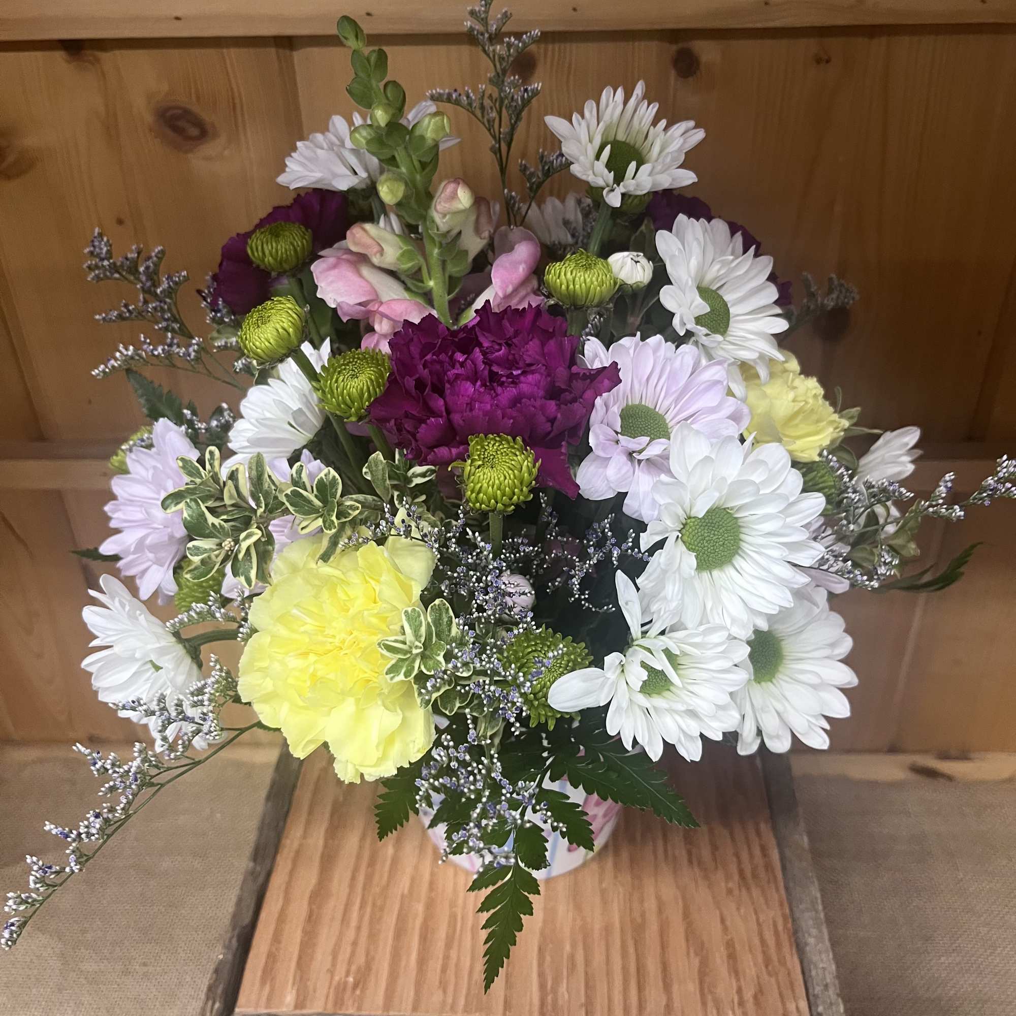 Need an arrangement for a new bouncing baby boy or beautiful baby