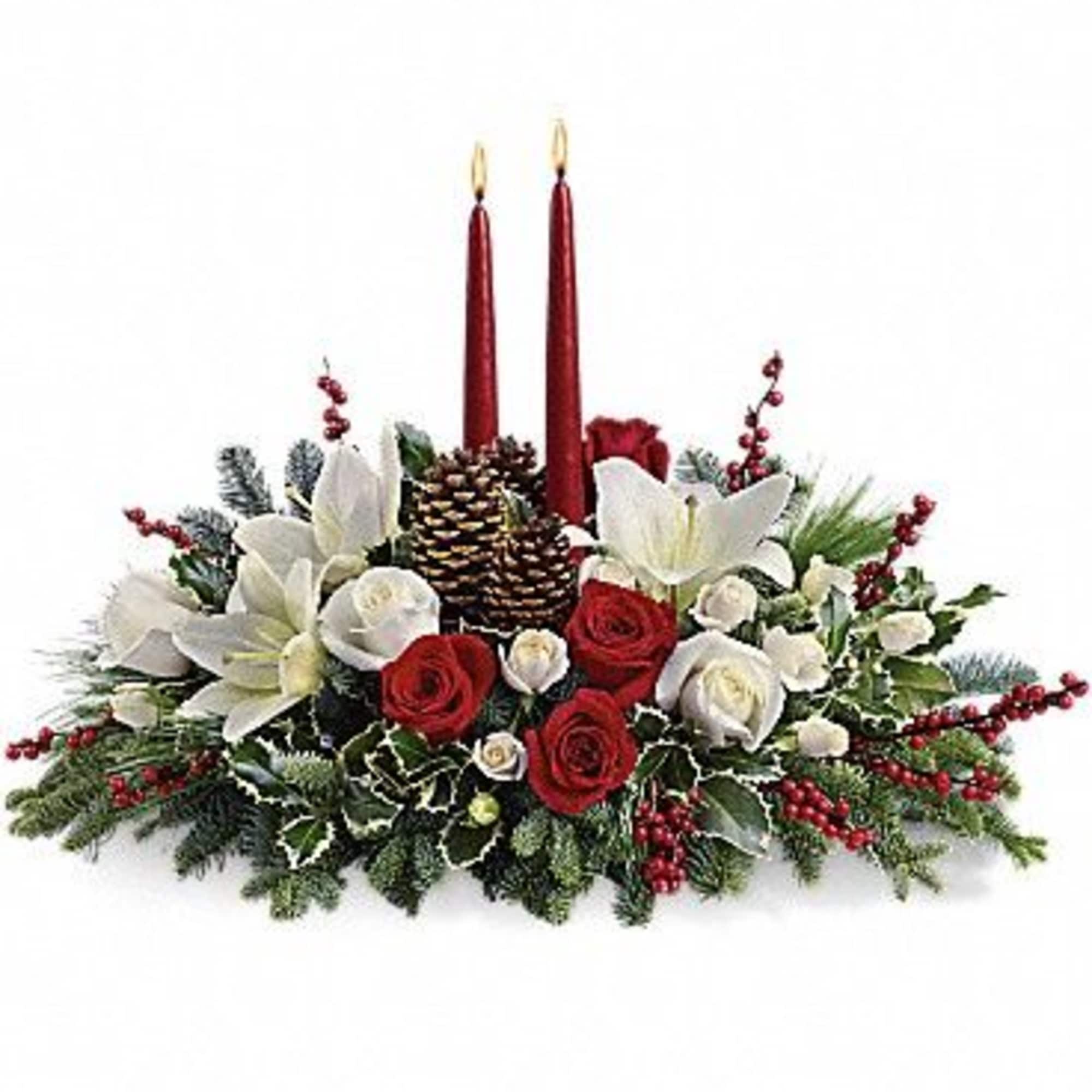 
Your wishes for a classic Christmas centerpiece have come true! This elegant