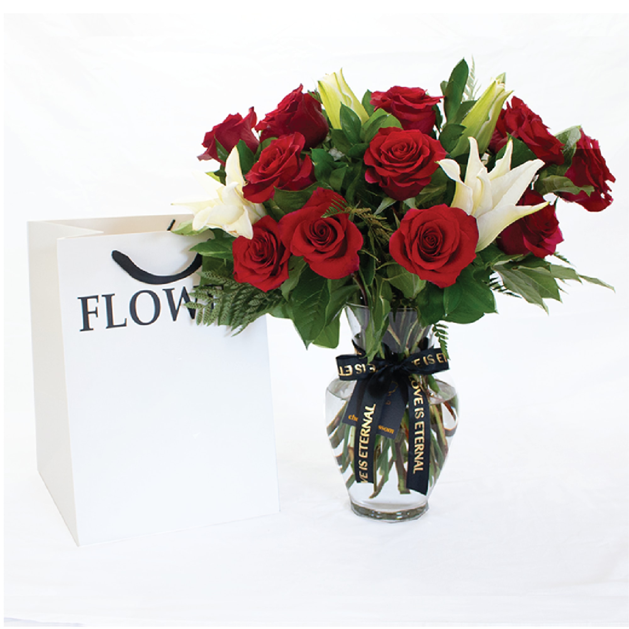 Long stem roses! This stunning flower arrangement has been picked fresh for