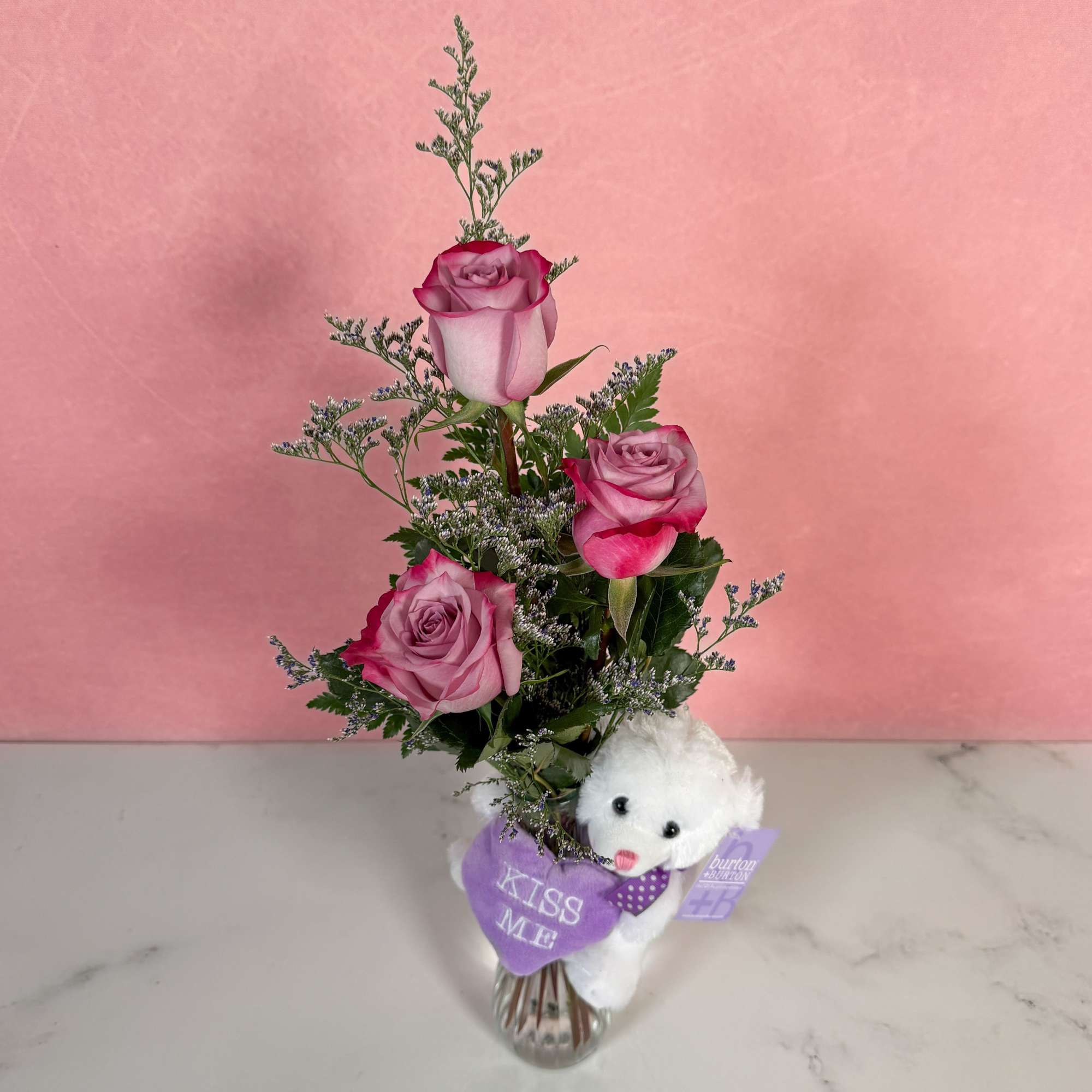 The Kiss Me Rose Trio by Savilles Florist is the perfect little
