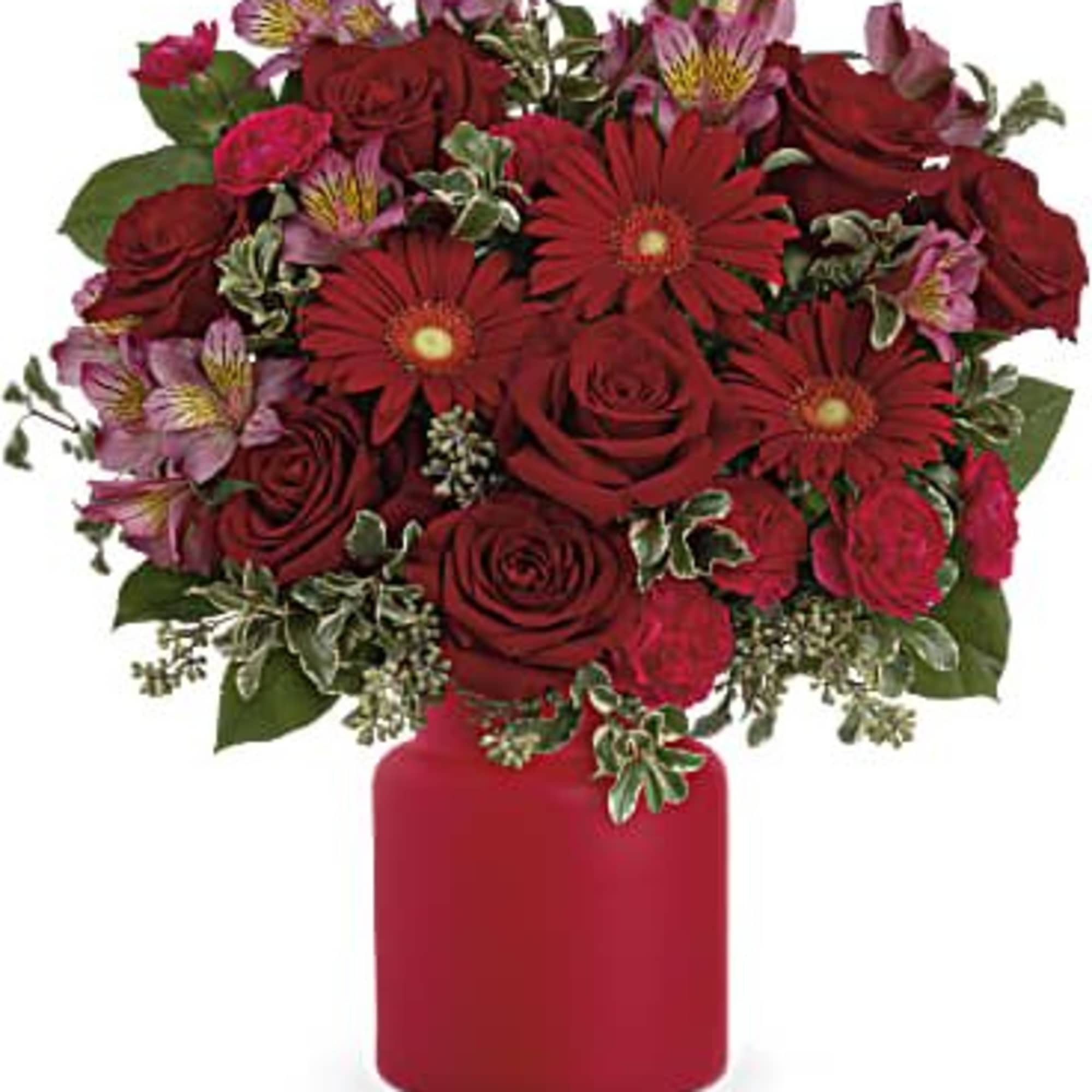 Pure enchantment! This radiant red rose bouquet brings bold style to any