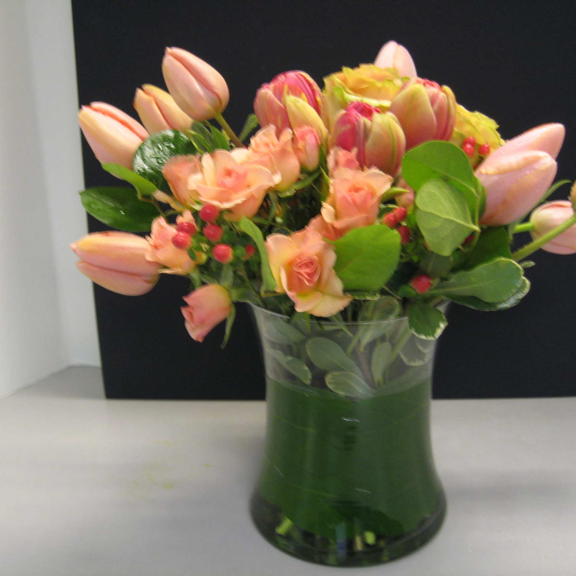 Premium Roses, Tulips &amp; Assorted  Fancy Greens