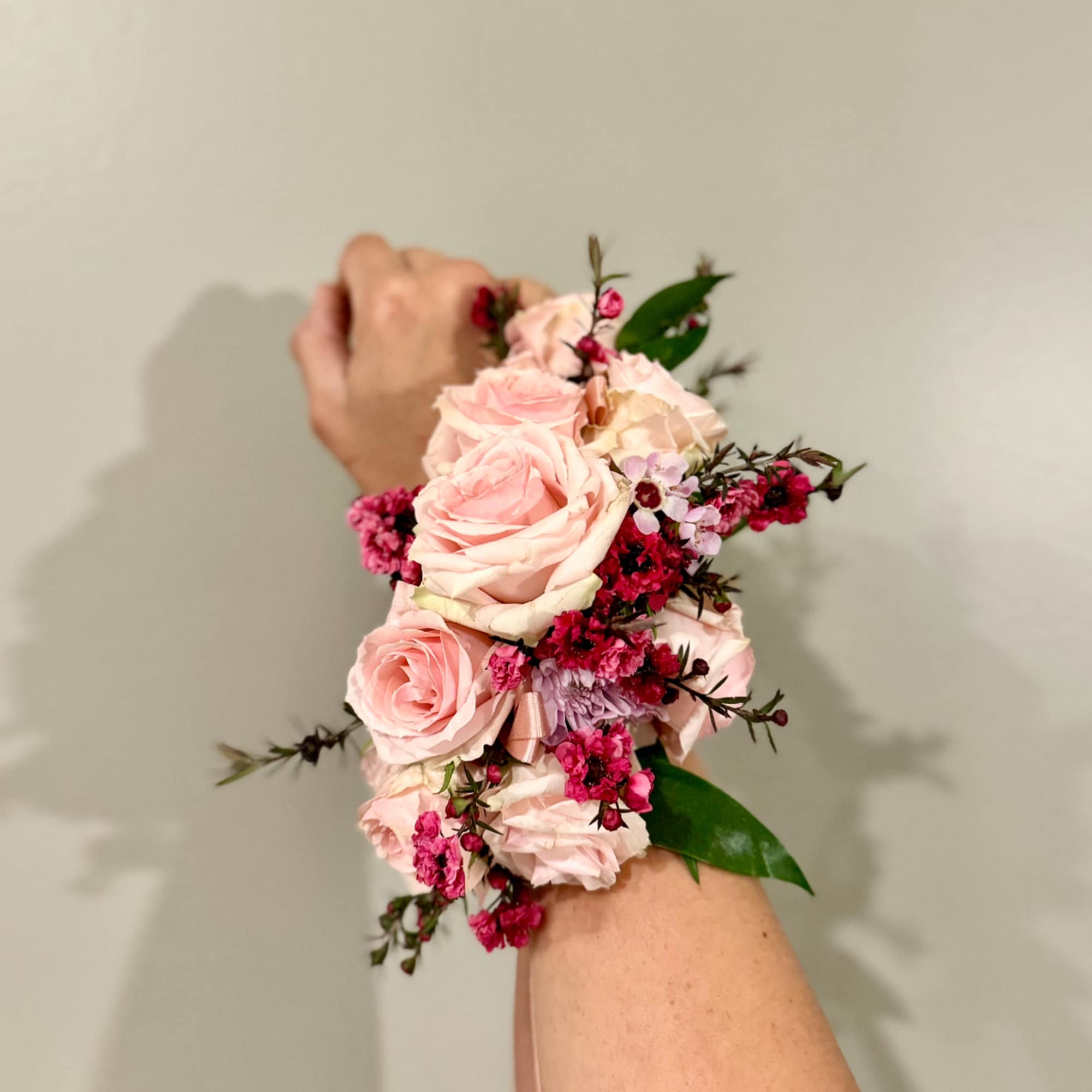 A youthful and elegant design especially created by the Florist. Flowers are