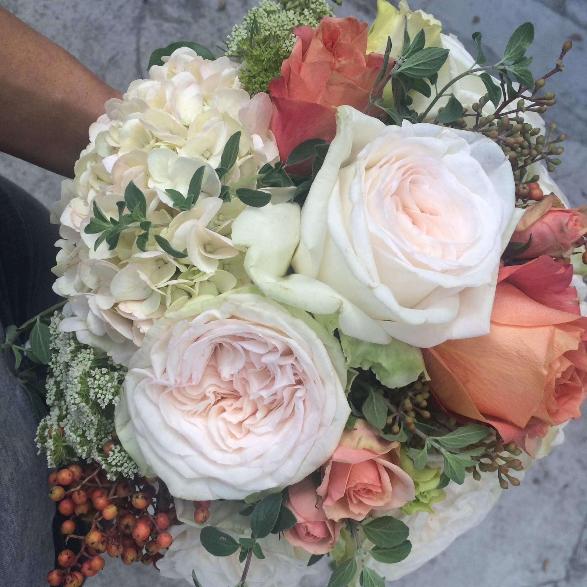 Send a bouquet with lovely natural herbal scents. Garden like hand tied