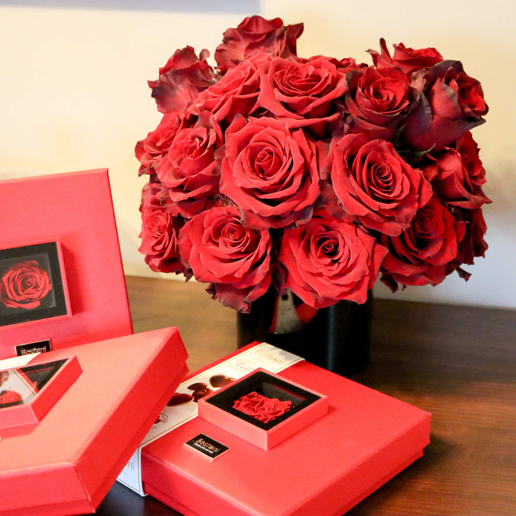 Red roses are the traditional symbol for love and romance, and a