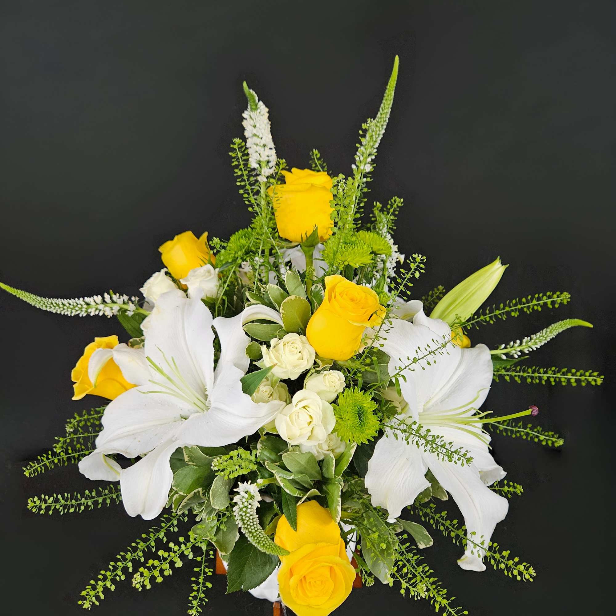 A beautiful way to welcome the day. Our Sunrise arrangement has vibrant