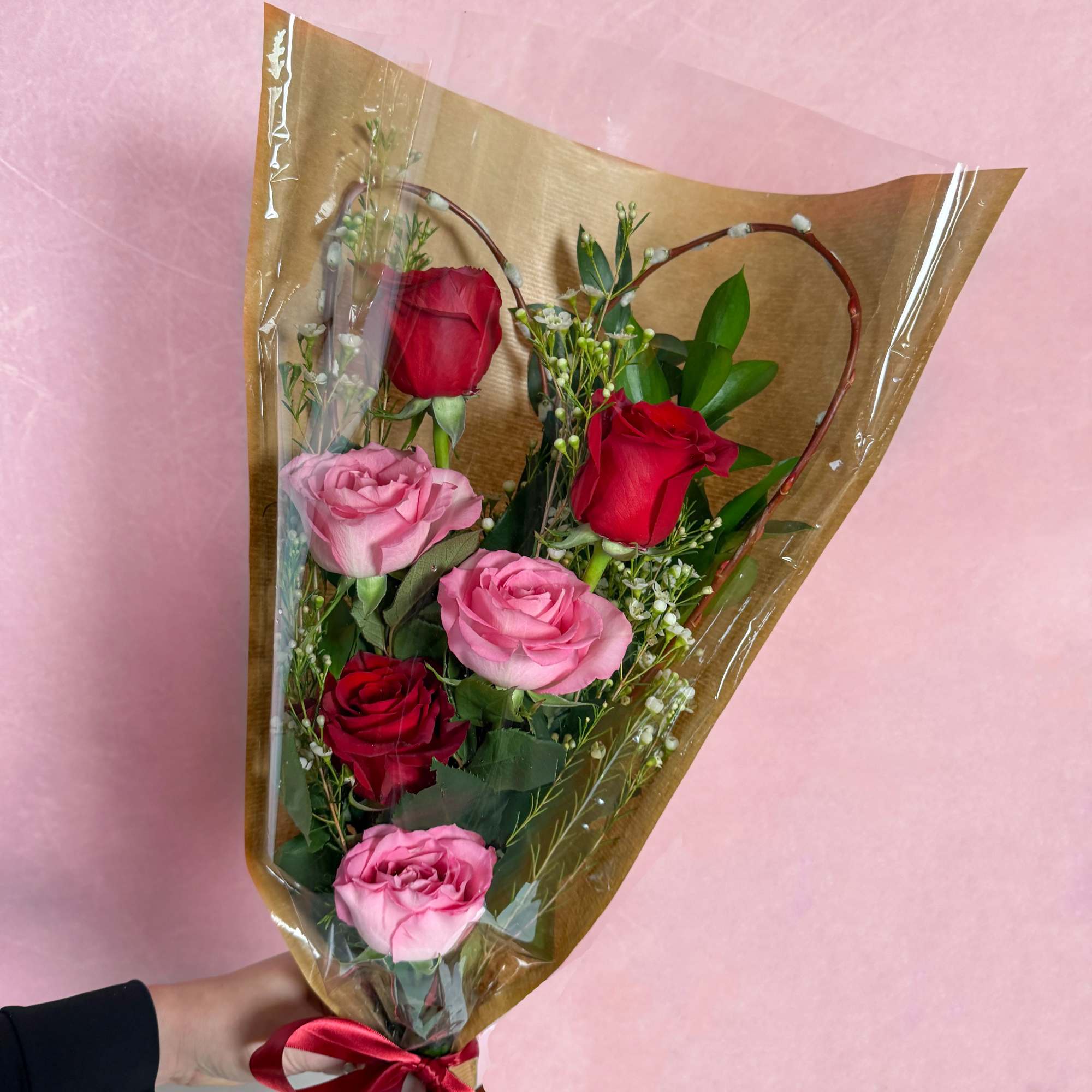 Expertly crafted by Savilles Florist, the My Heart's Yours Wrapped Bouquet is