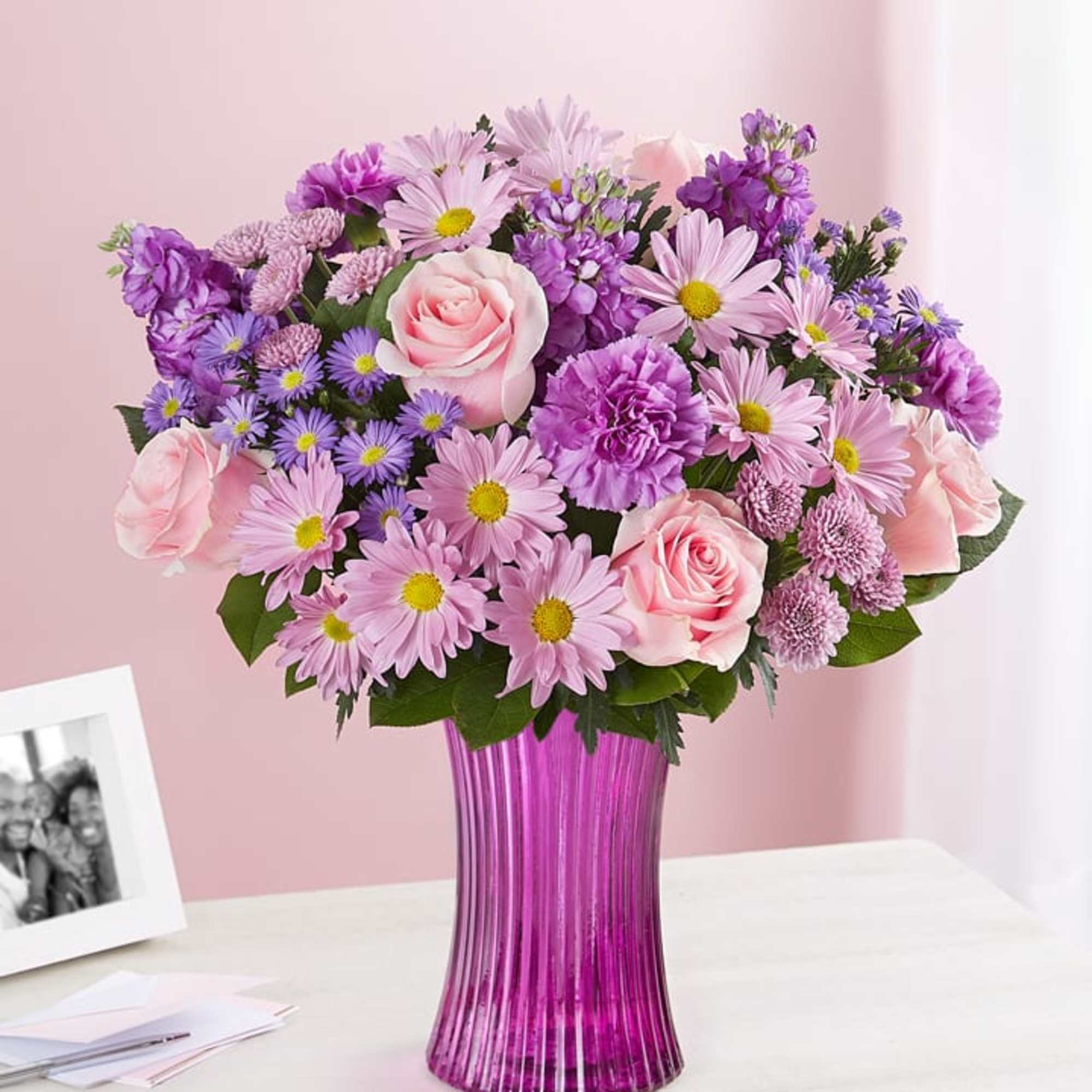 Just like a daydream. Our delightful lavender bouquet is gathered with pops