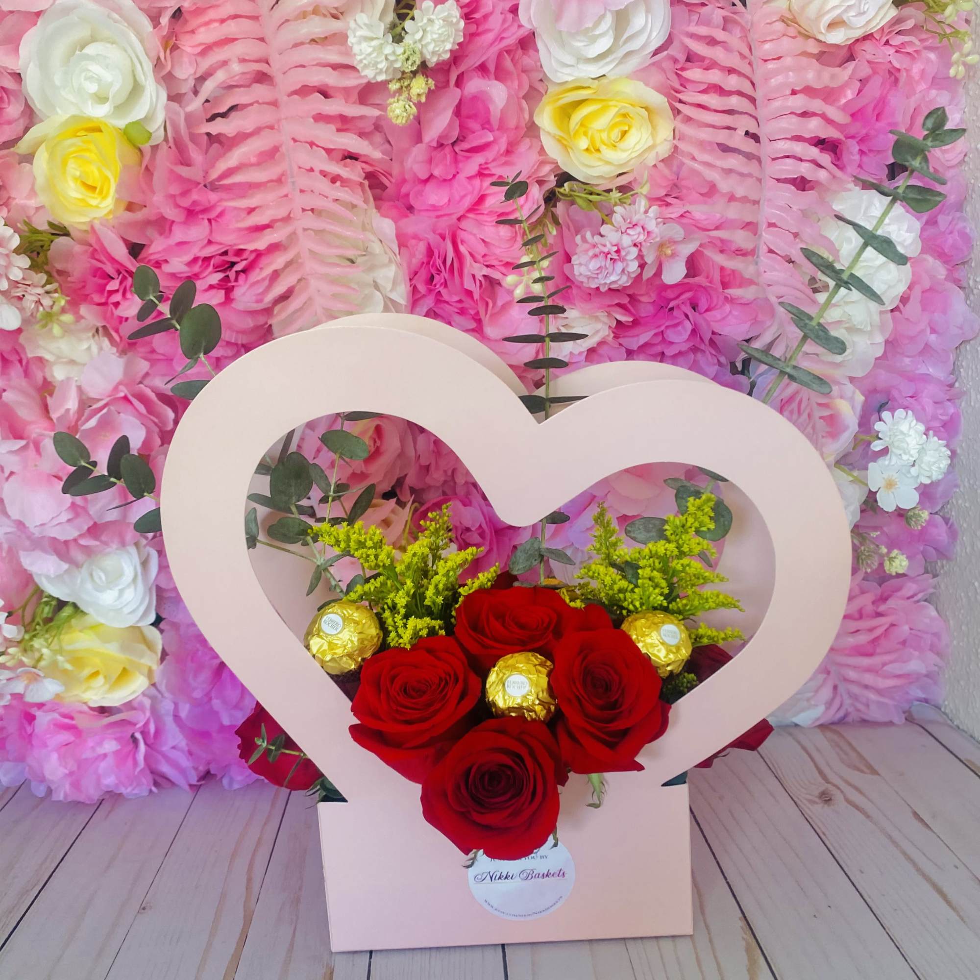 Heart shaped box comes in different colors, black, pink &amp; red