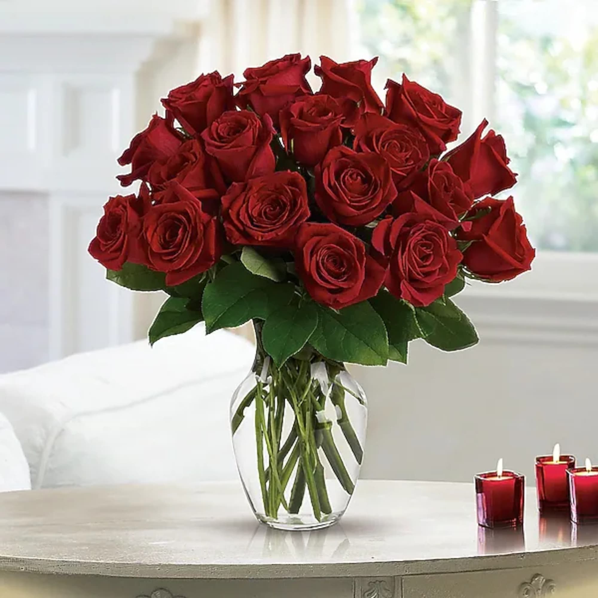 A dozen red roses is a timeless gift of love, and the