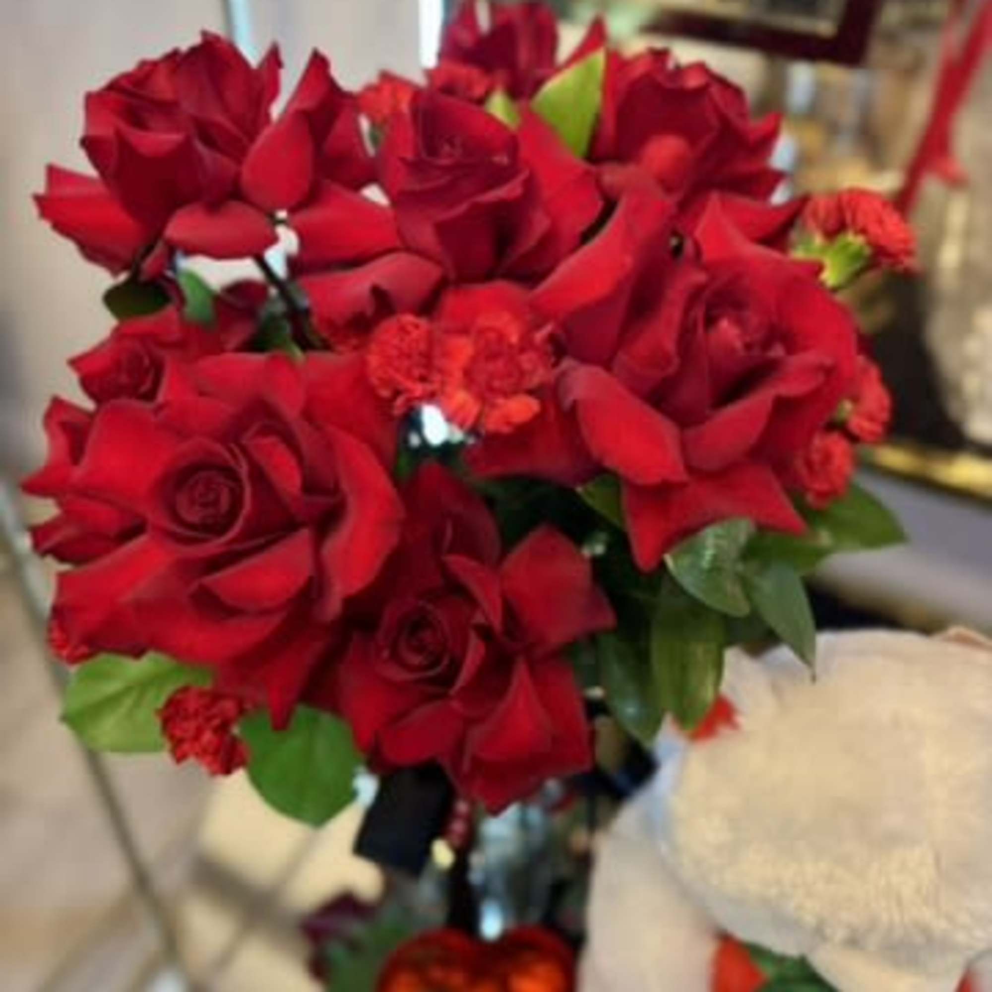 The perfect Valentine&rsquo;s Trio ️
Red roses, a cuddly teddy &amp; Ferrero Rocher