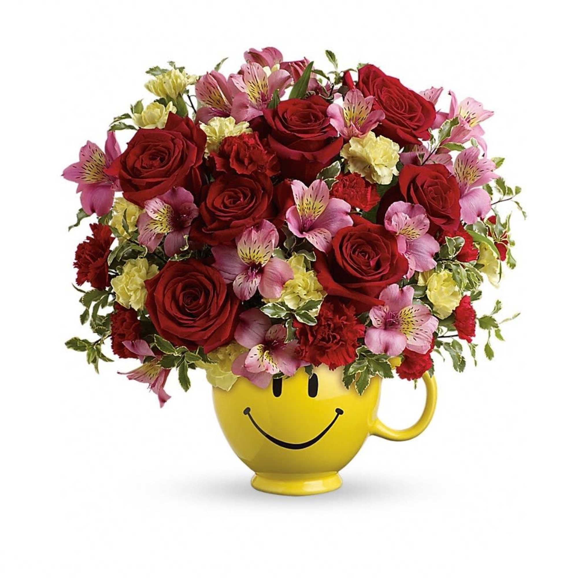 Send smiles across the miles with this magnificent mug of blooms! Sure