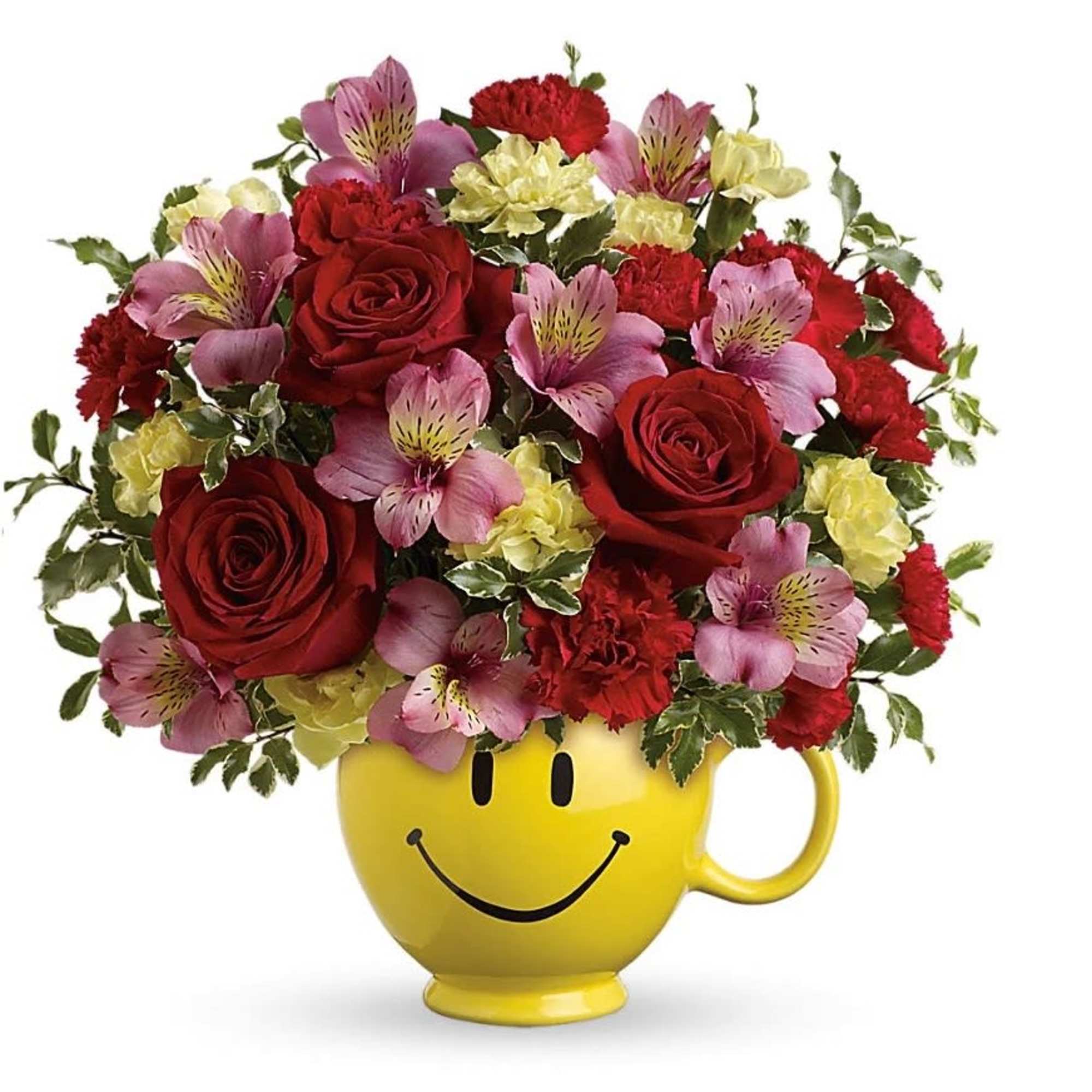 Send smiles across the miles with this magnificent mug of blooms! Sure