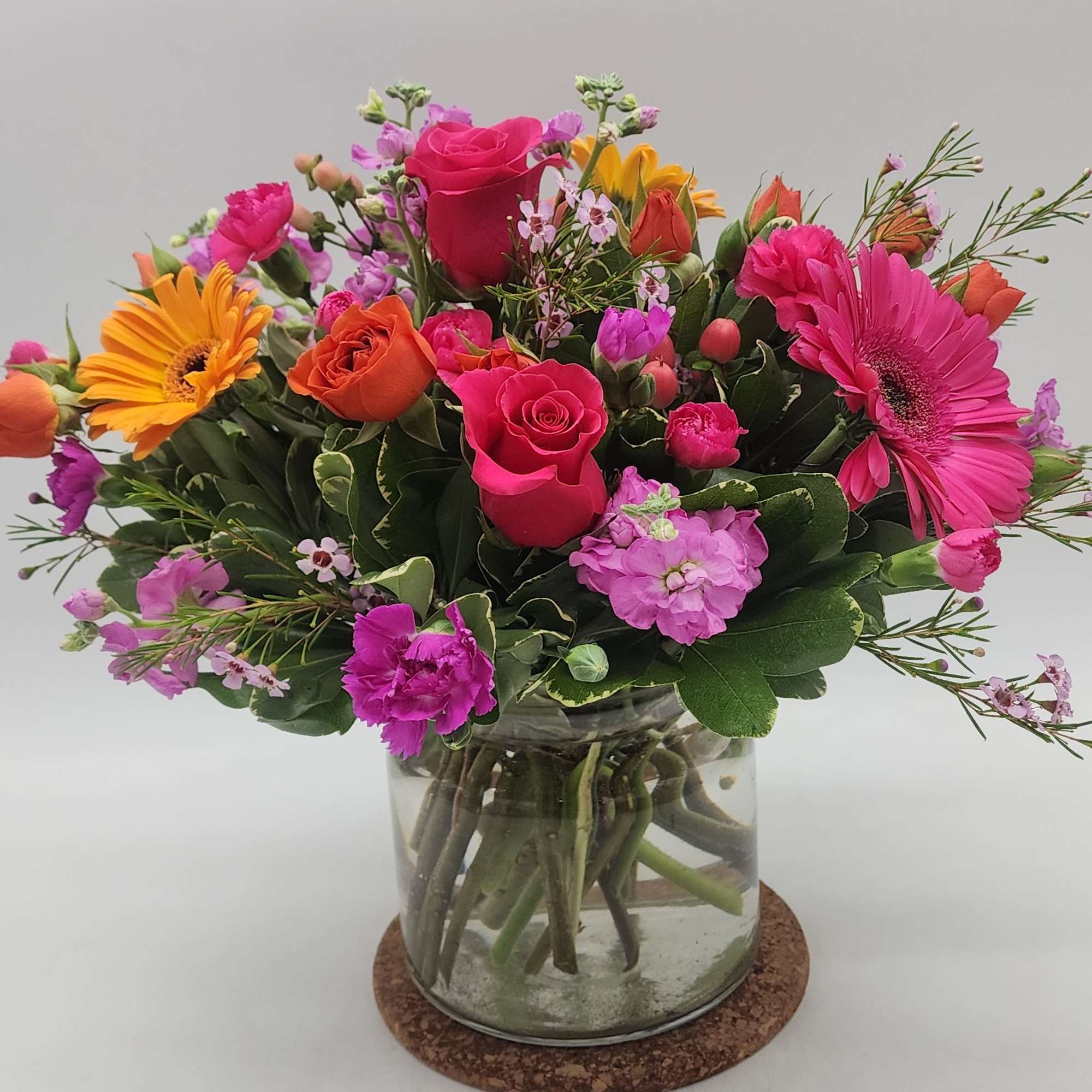The Fiesta Bouquet is composed of a lively mix, fit to celebrate