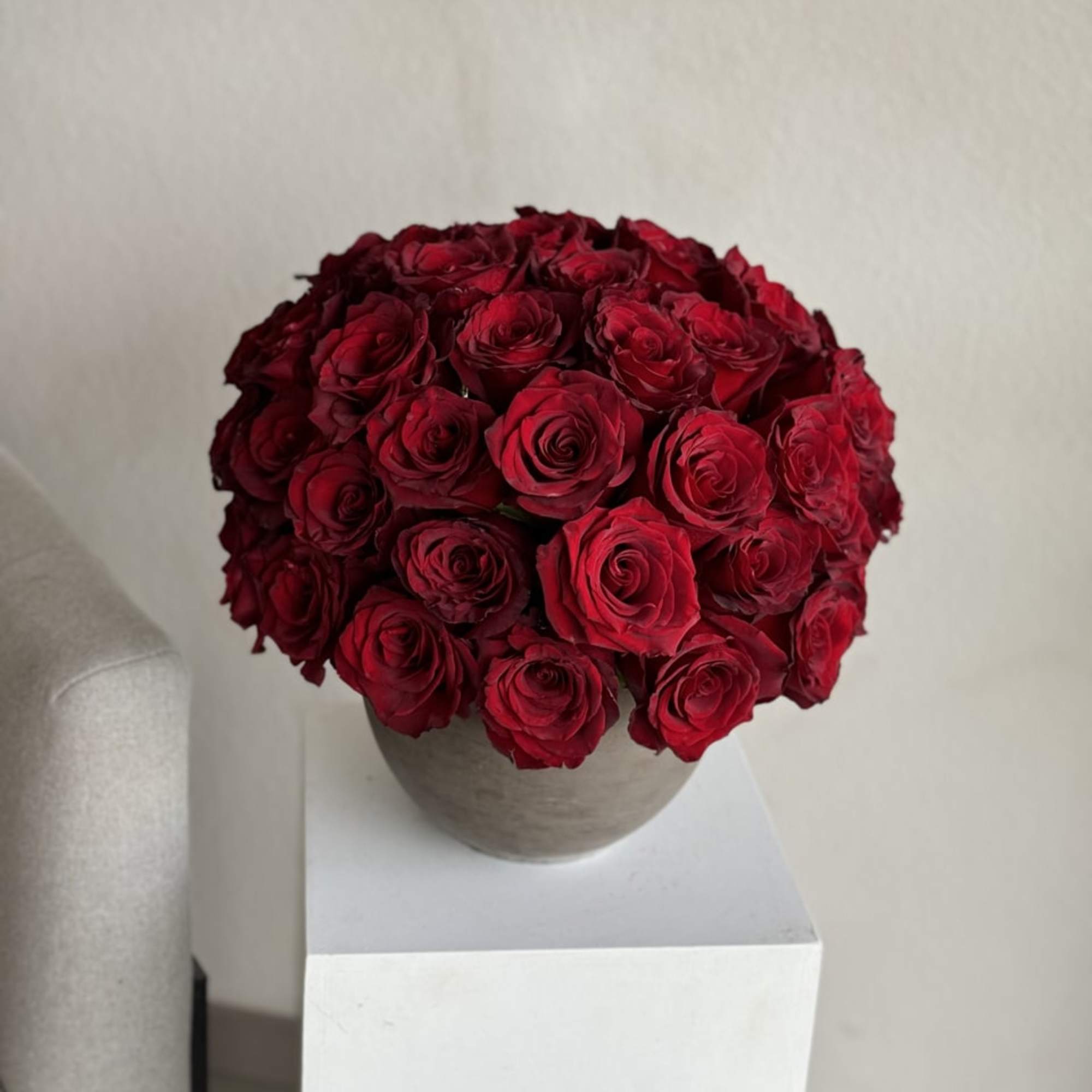Indulge in the timeless allure of 'Ruby Radiance'&mdash;a breathtaking bouquet featuring 60