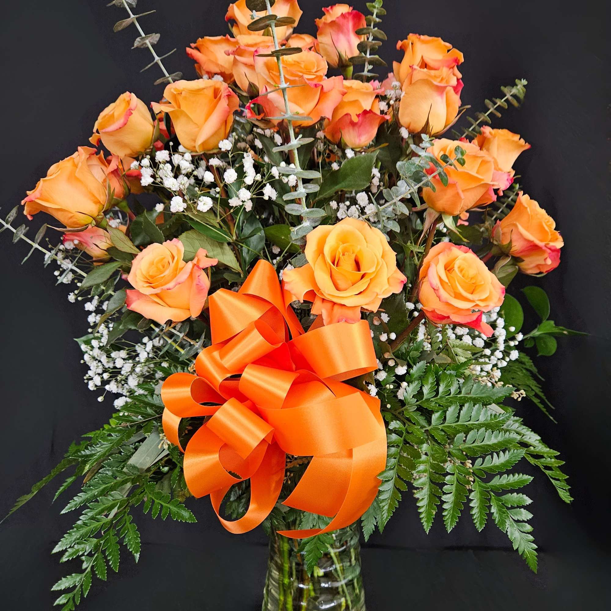 Orange-Peach roses represent enthusiasm! Send them to somebody to show your warmth