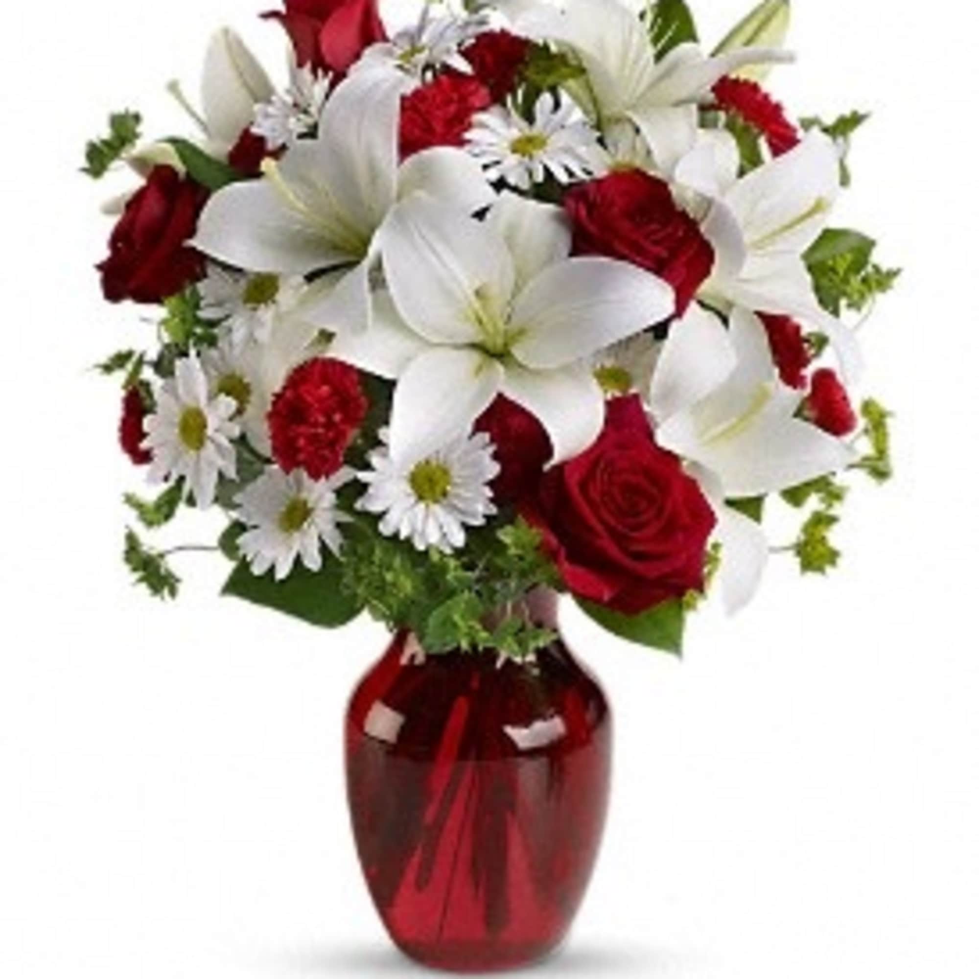 Add some romance to the holiday season with this rich arrangement of