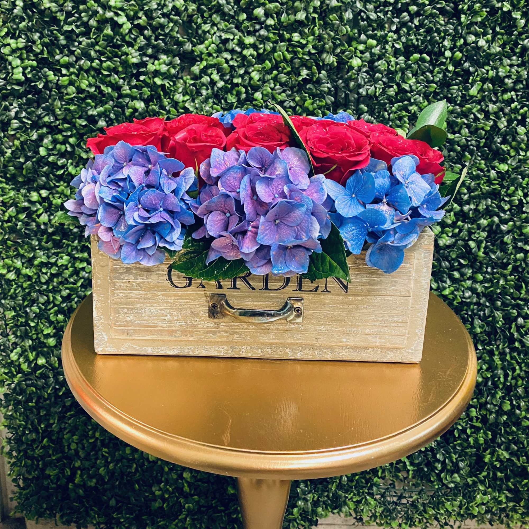 This large flower box is a full statement and brings color to