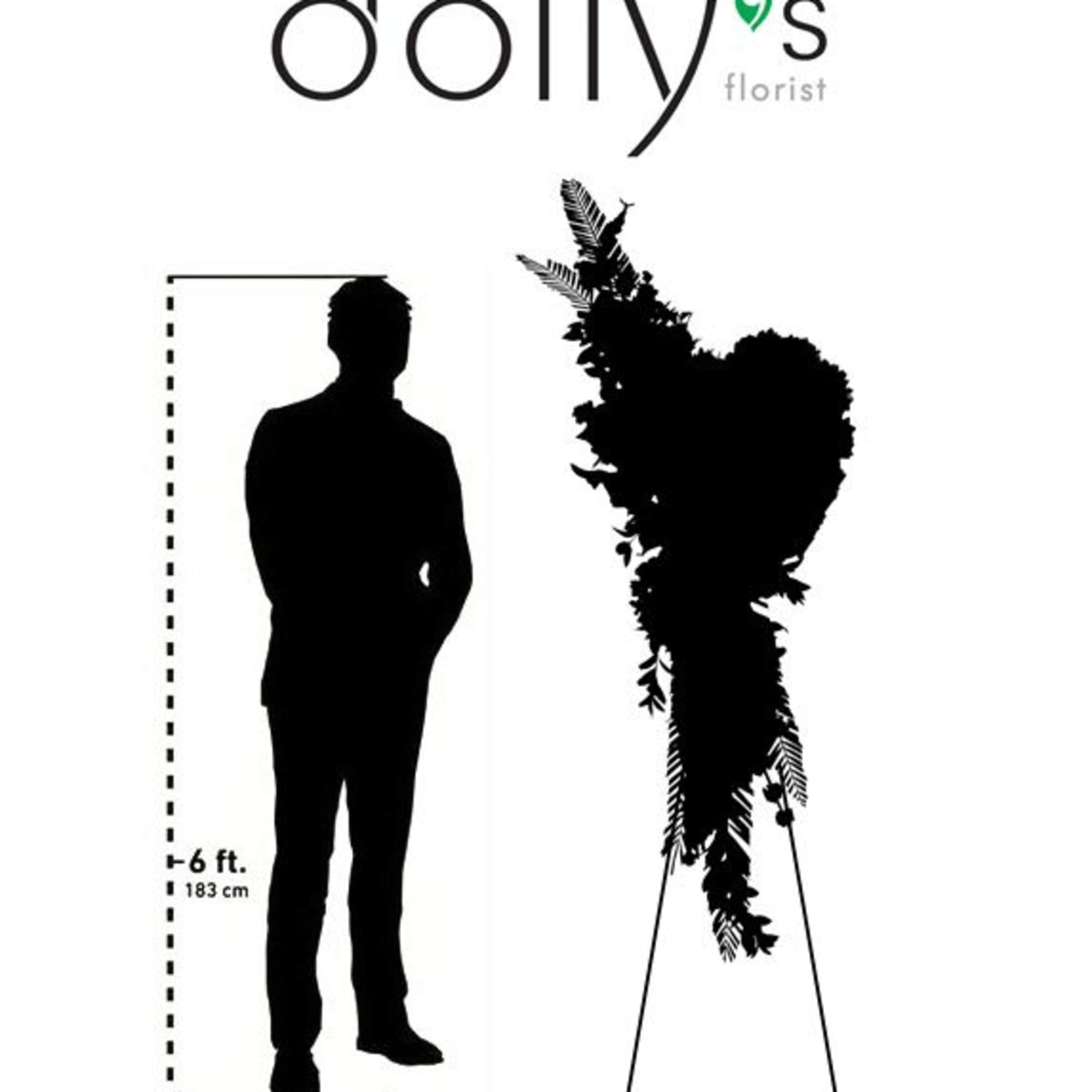 "Deluxe"arrangement is depicted above.

Approximately 24 x 22 inches (60.96cm x 55.88cm)

Please specify