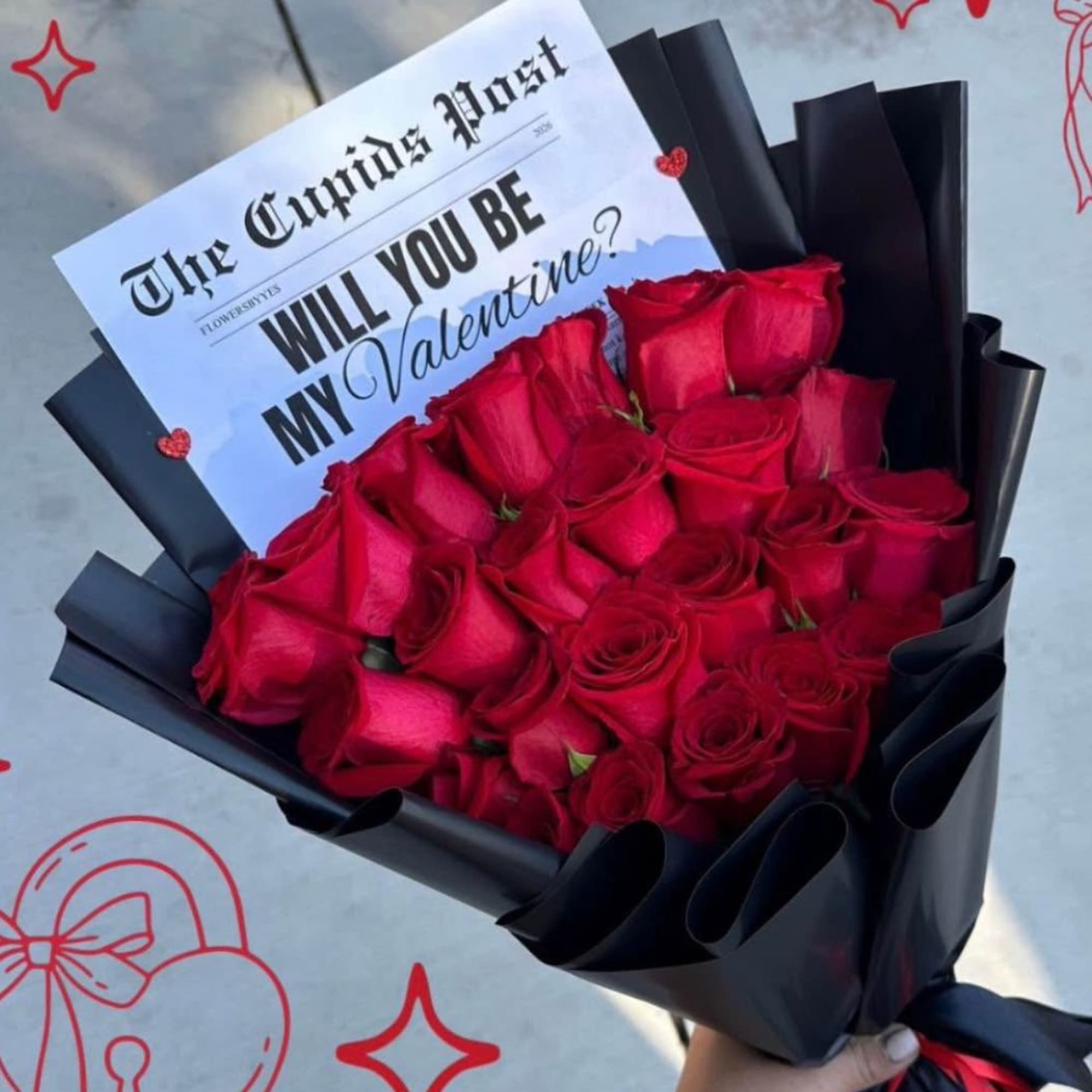 Make your Valentine&rsquo;s Day unforgettable with this stunning romantic bouquet featuring luxurious