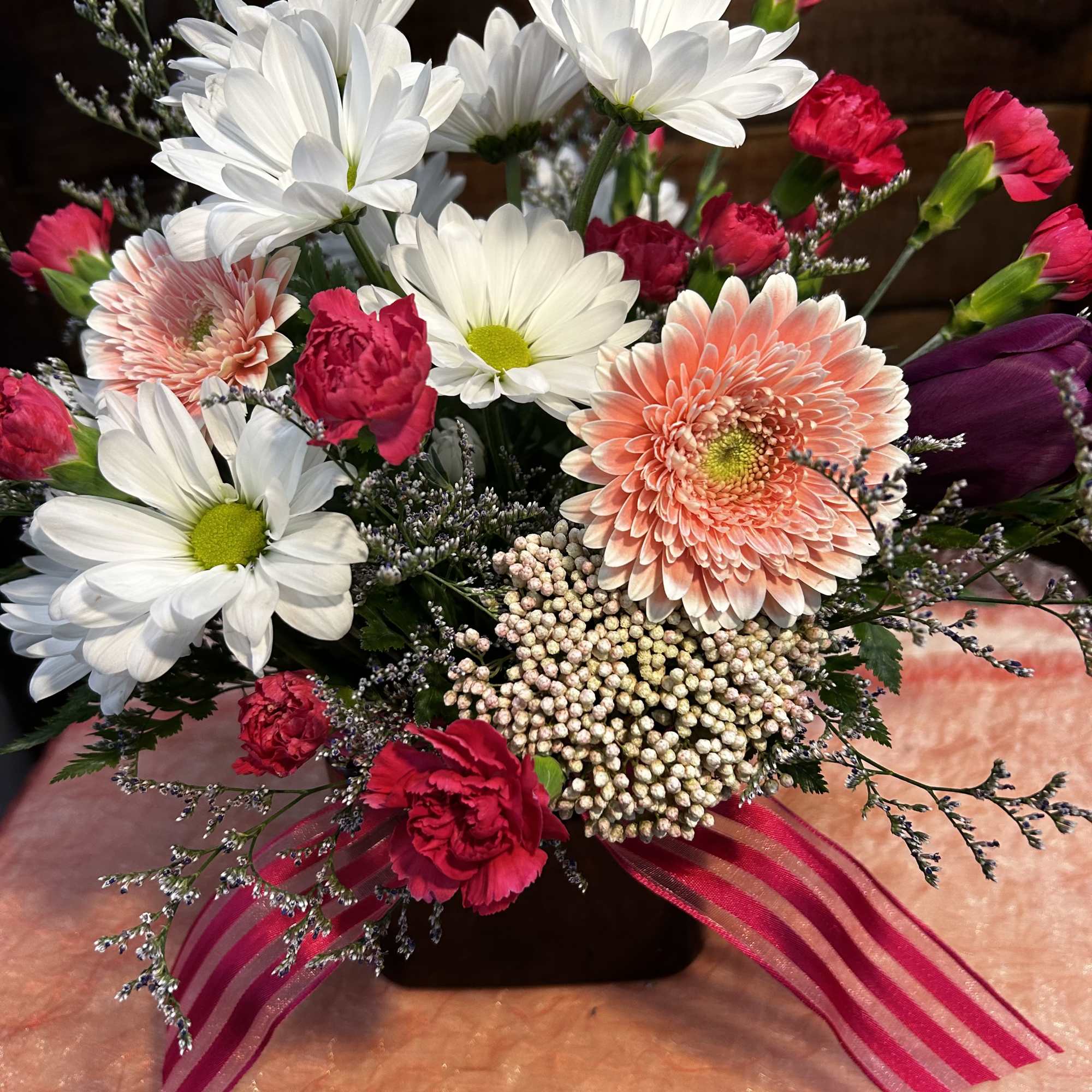 The perfect combo of pinks and white feels soft, romantic and a