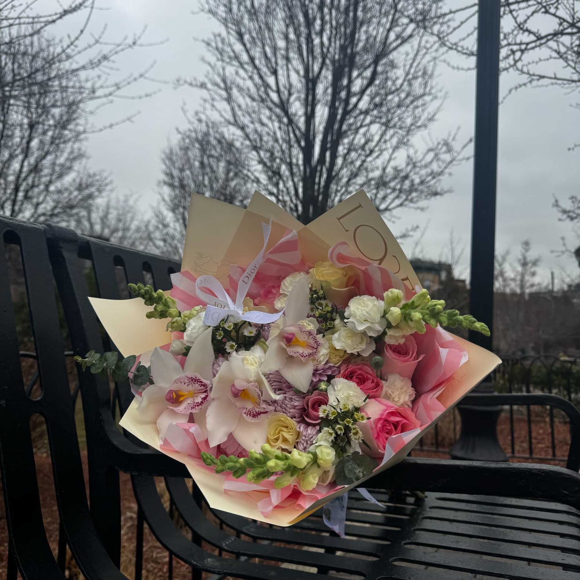 Delight in the beauty of exotic orchids with this luxurious floral bouquet.