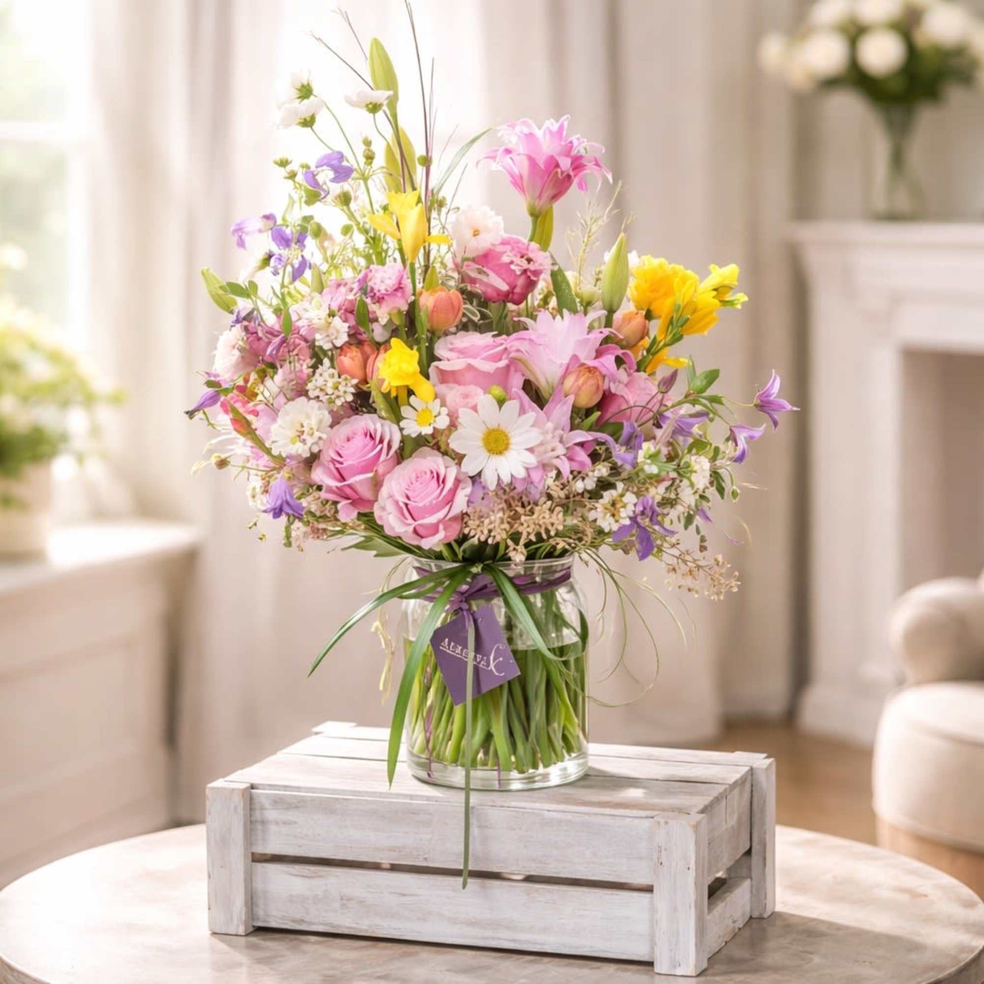 Experience the enchanting allure of our "Blossom Bliss" arrangement, a celebration of