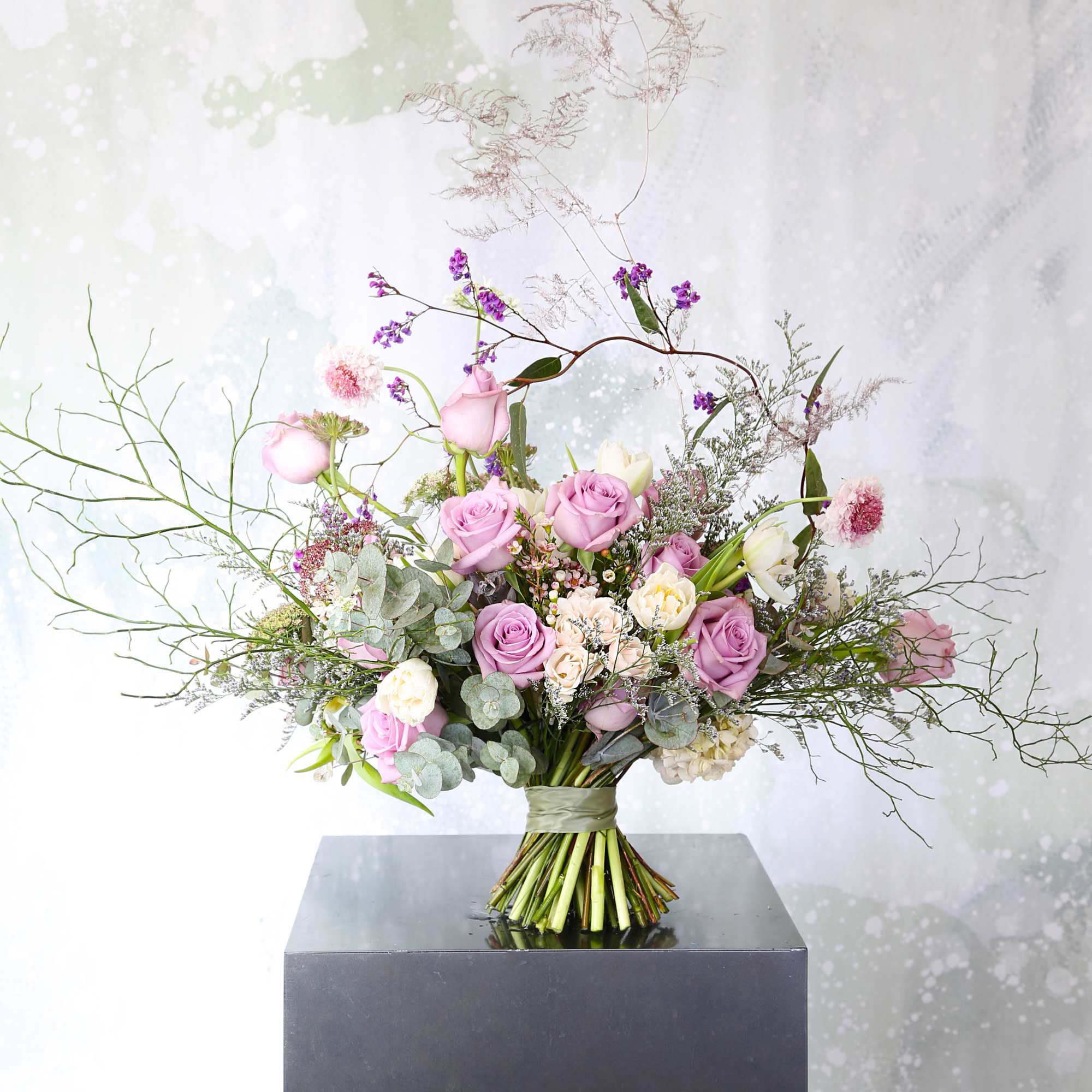 A soft gentle Lavender Ivory color palette create by 2 dozen garden