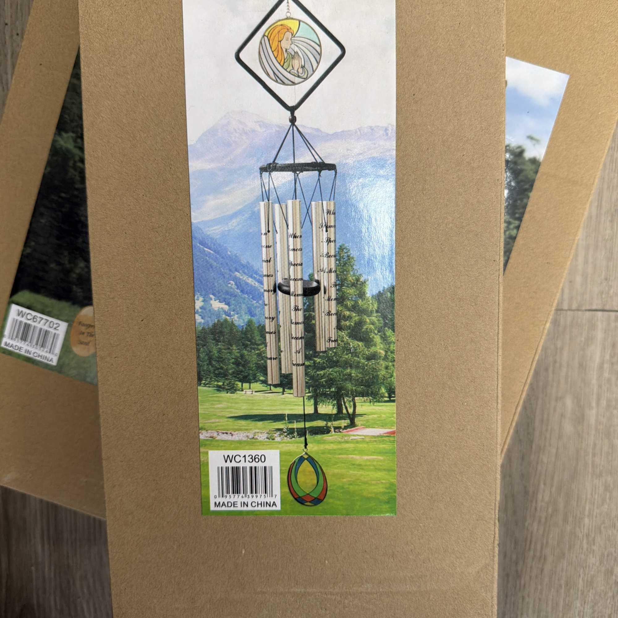 A soothing wind chime offering peace, comfort, and remembrance.