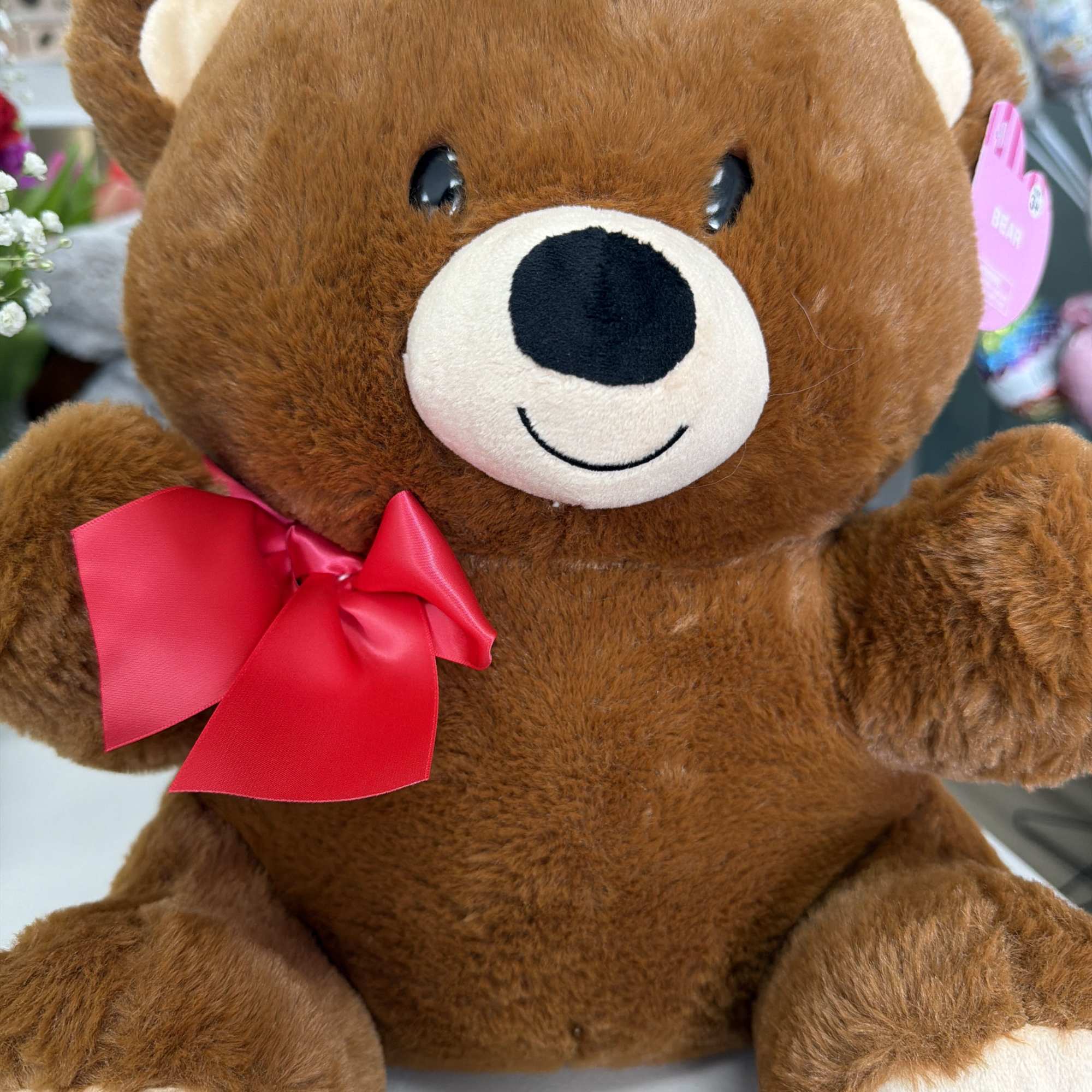 A soft and cuddly teddy bear made to bring comfort, warmth, and
