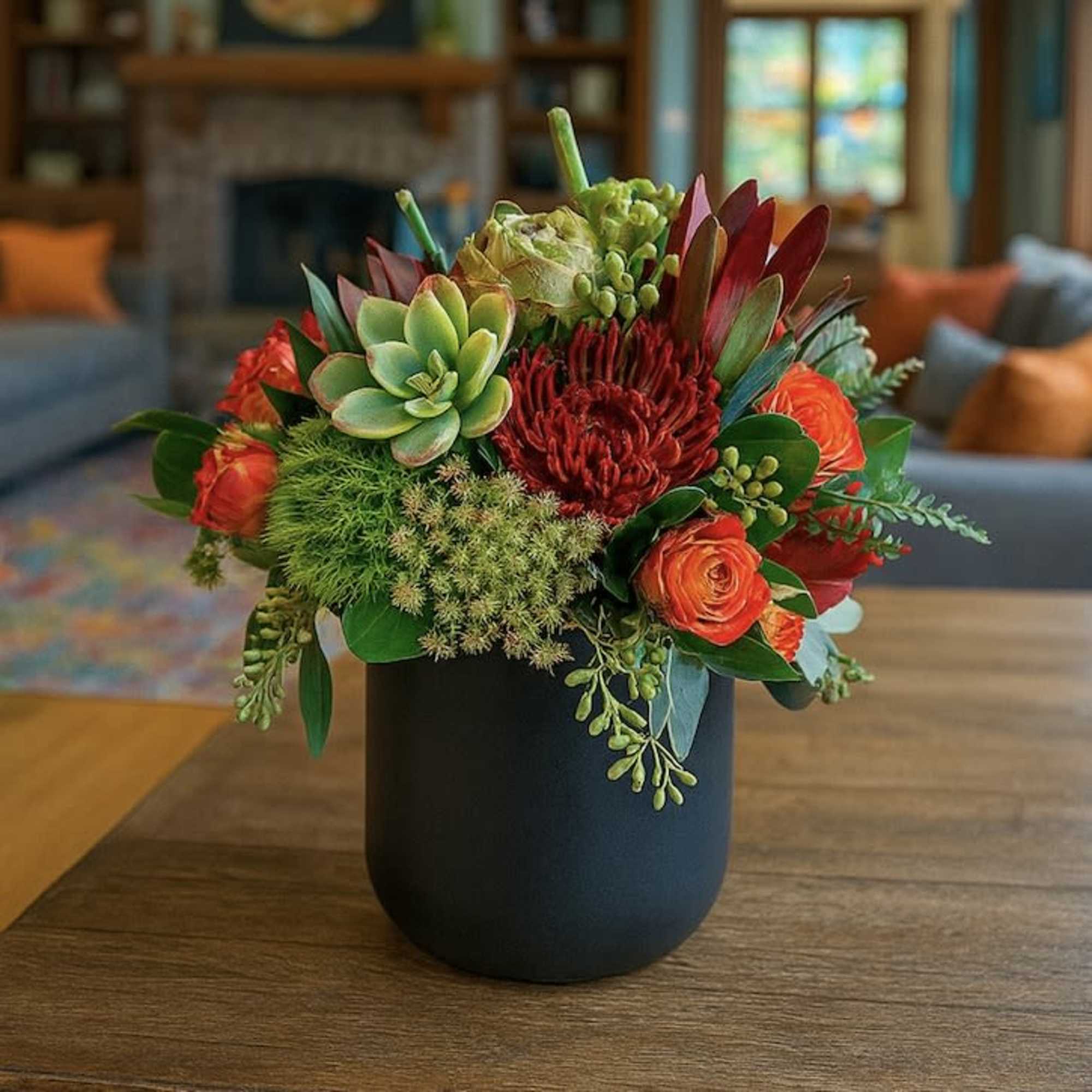 Maya Arrangement by My Blooming Business
Bold. Vibrant. Unforgettable. The Maya Arrangement is