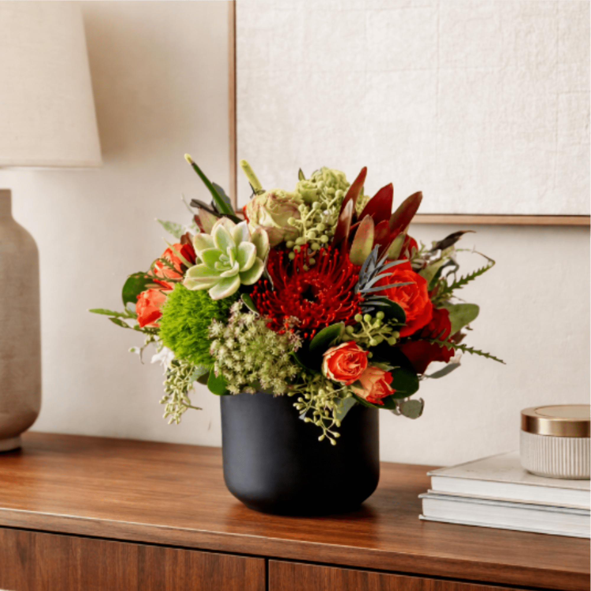 Maya Arrangement by My Blooming Business
Bold. Vibrant. Unforgettable. The Maya Arrangement is