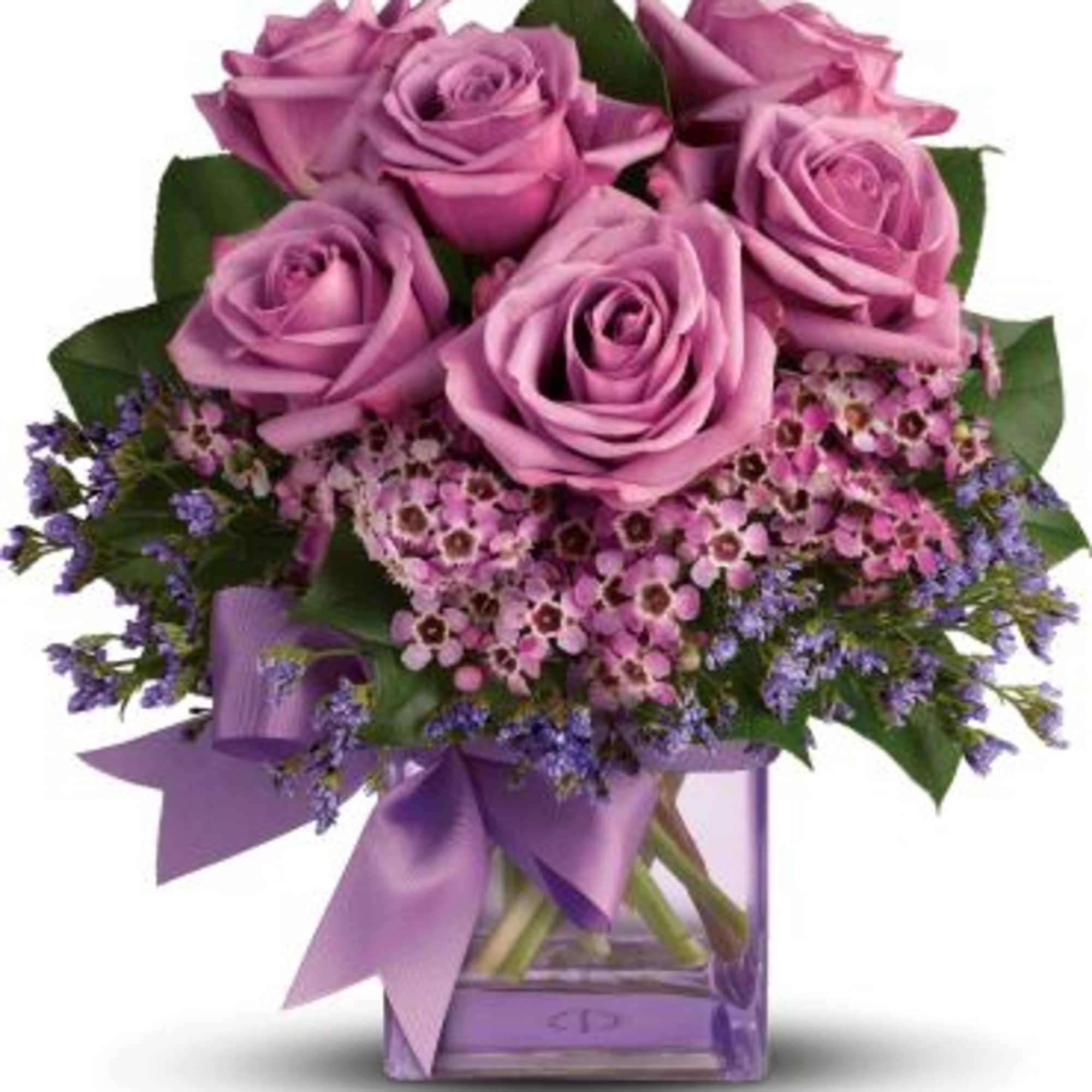 Fresh as morning dew. Beautiful blooms in all shades of purple are