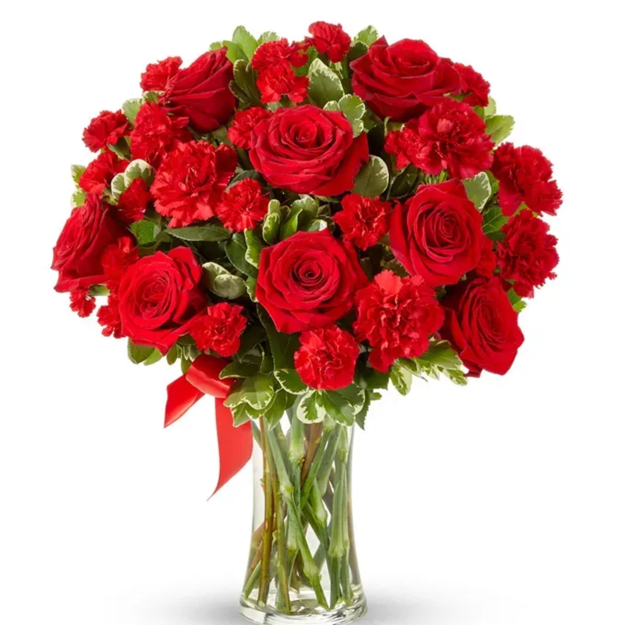 Let your love bloom with this beautiful, lush bouquet. This all red