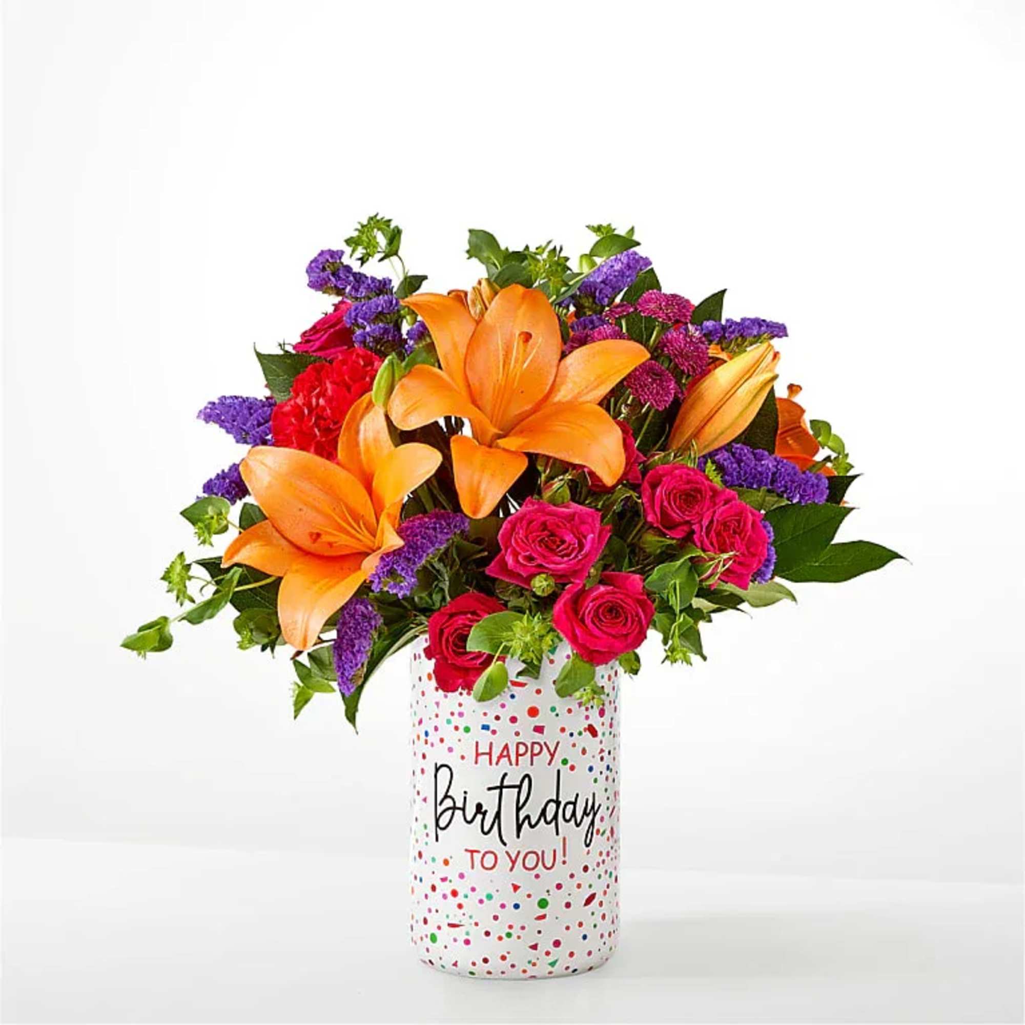 Birthday Palooza Bouquet
Bright, colorful and celebratory, our Birthday Palooza Bouquet is the