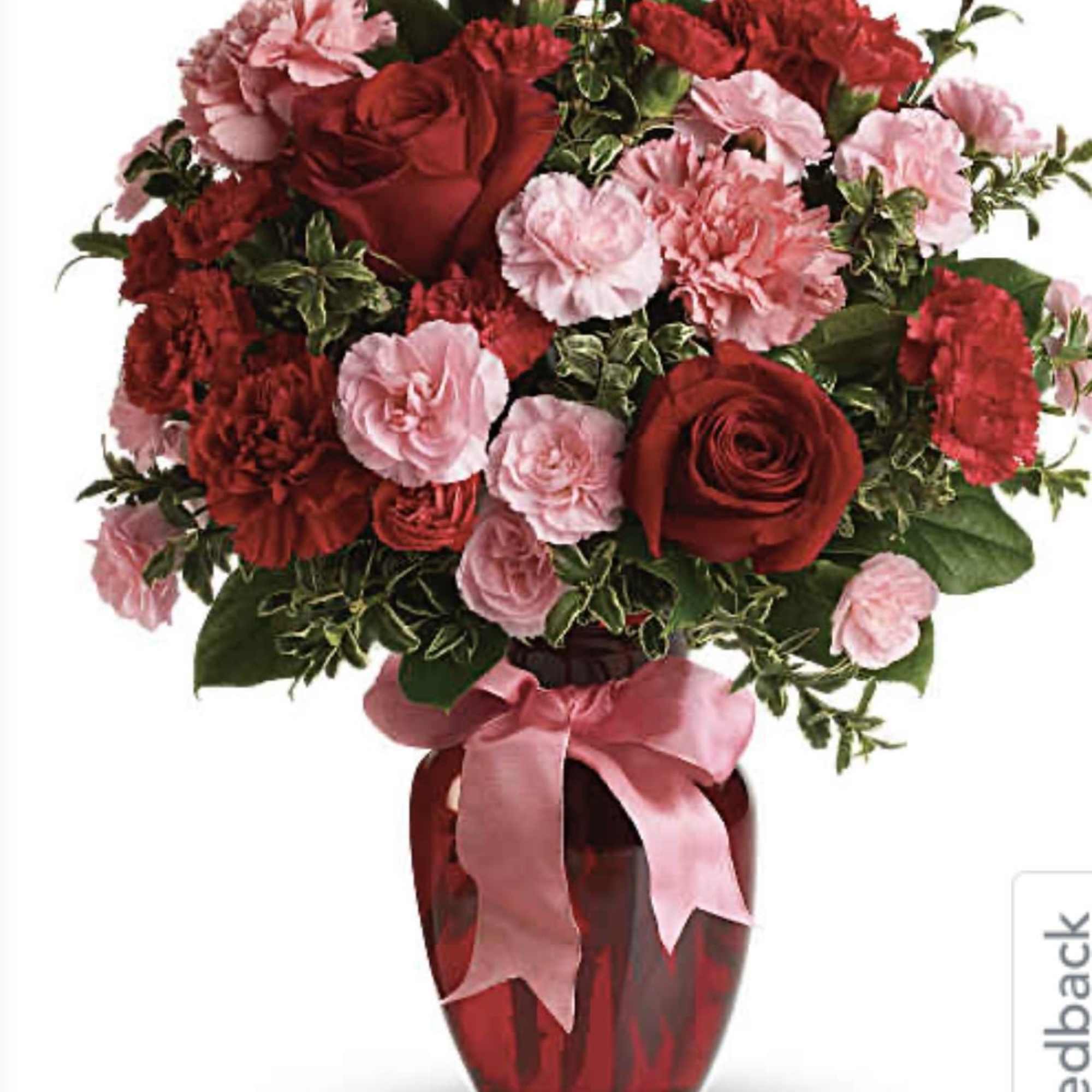 Fan the flames of love with this sizzling array of red roses