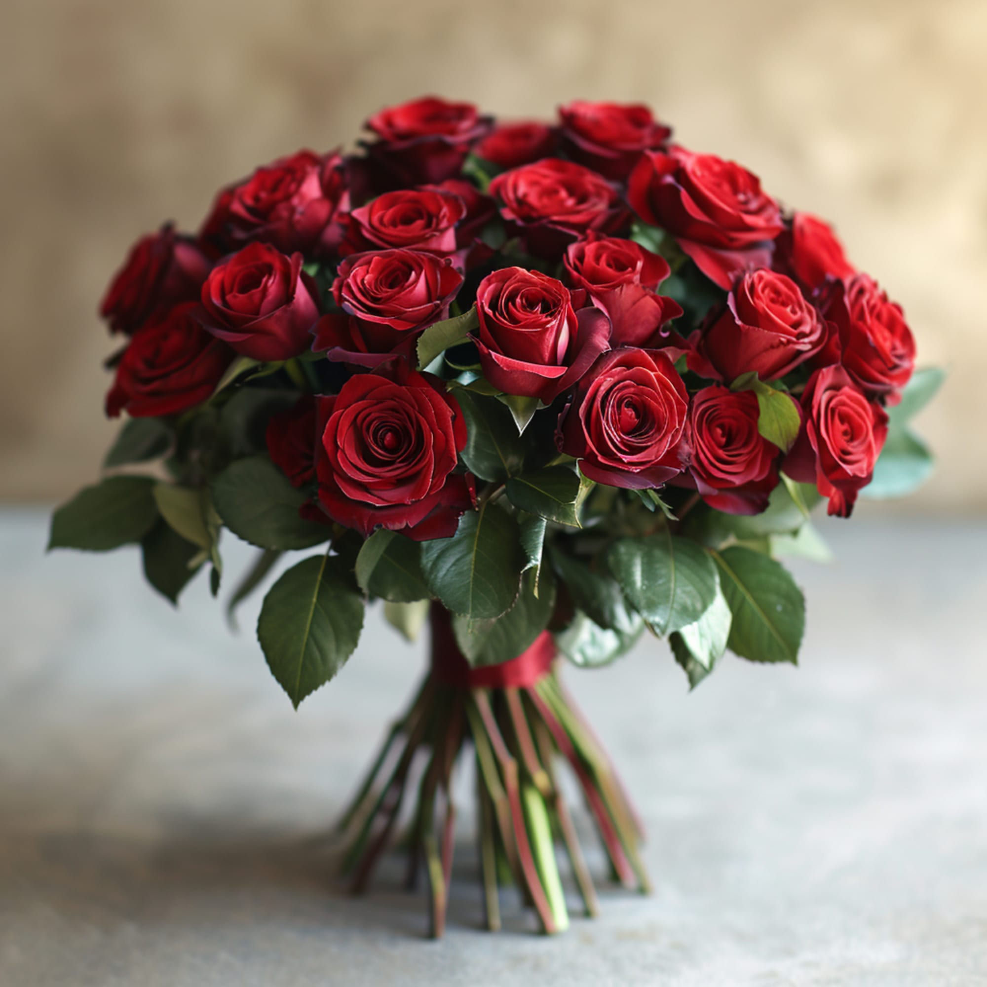 Presenting "Crimson Embrace," an exquisite bouquet that captures the essence of romance