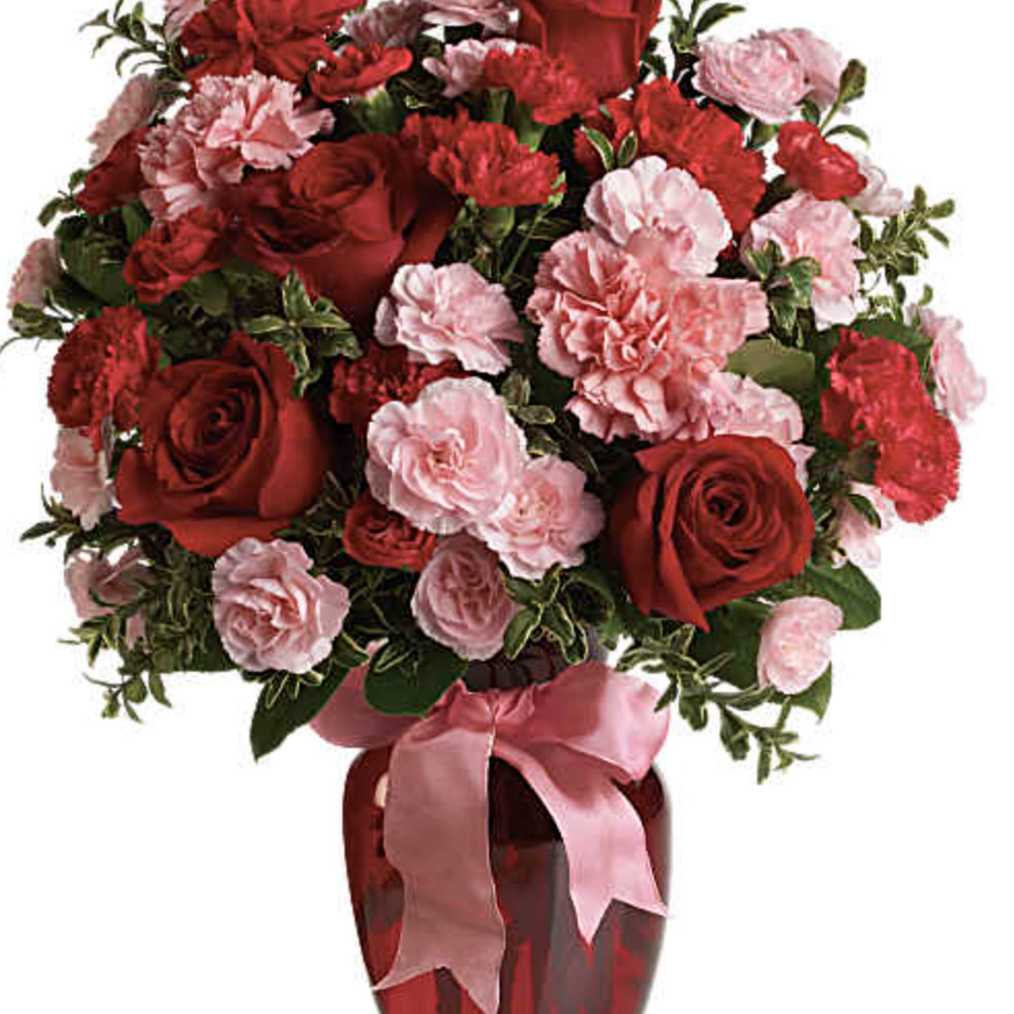 Love is in full bloom in this dramatic array of red roses