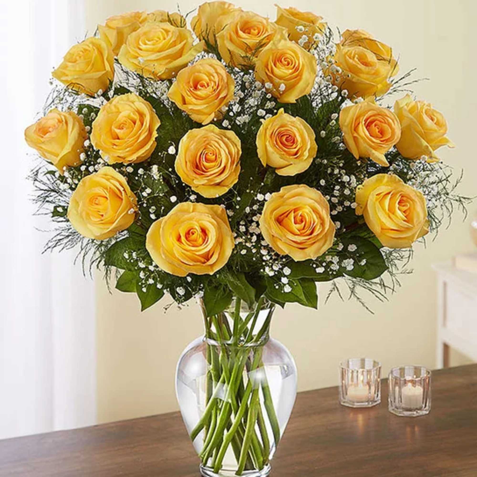 Our sunny yellow roses are an elegant surprise for someone who brings