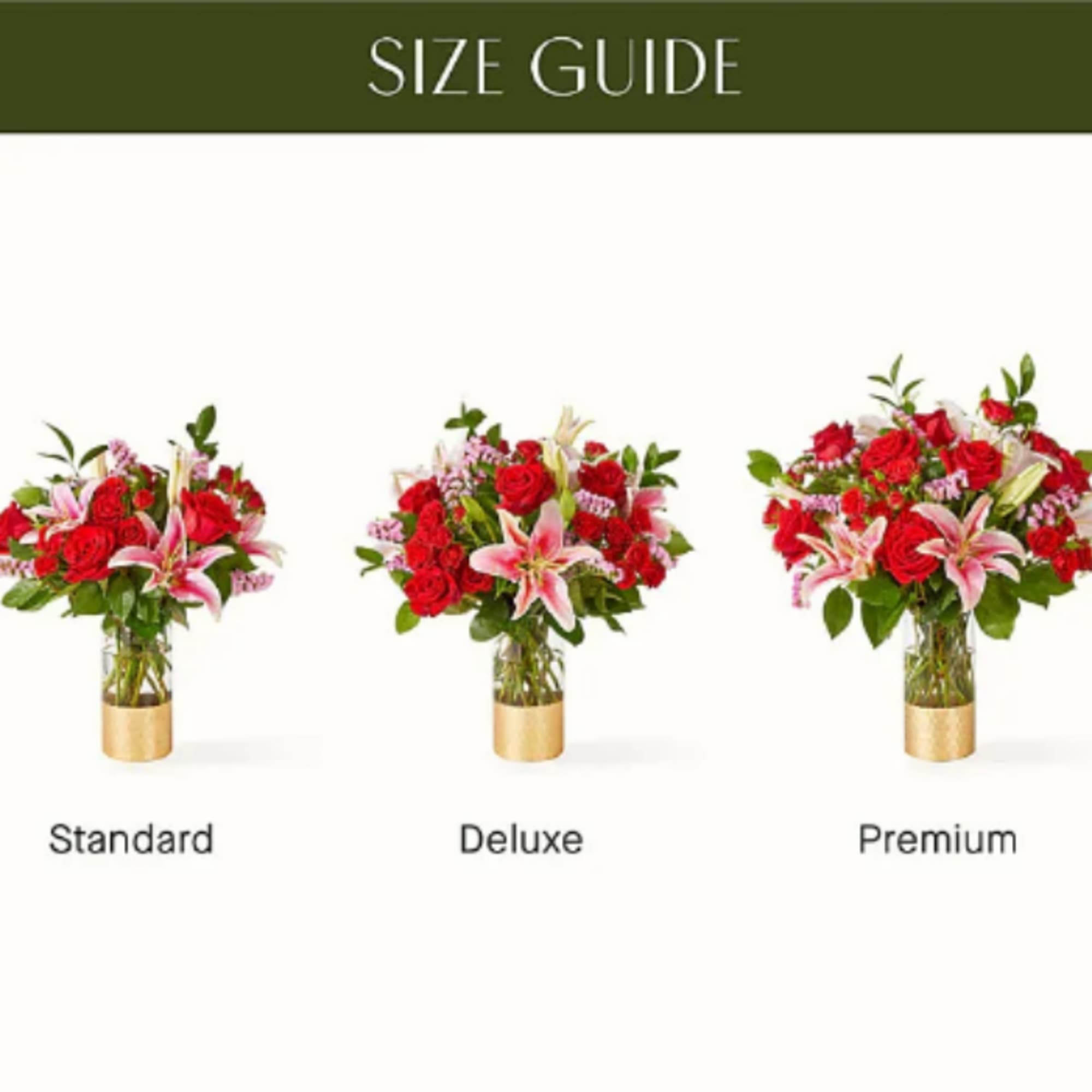 The perfect bouquet for your sweetheart filled with red roses, lilies, static