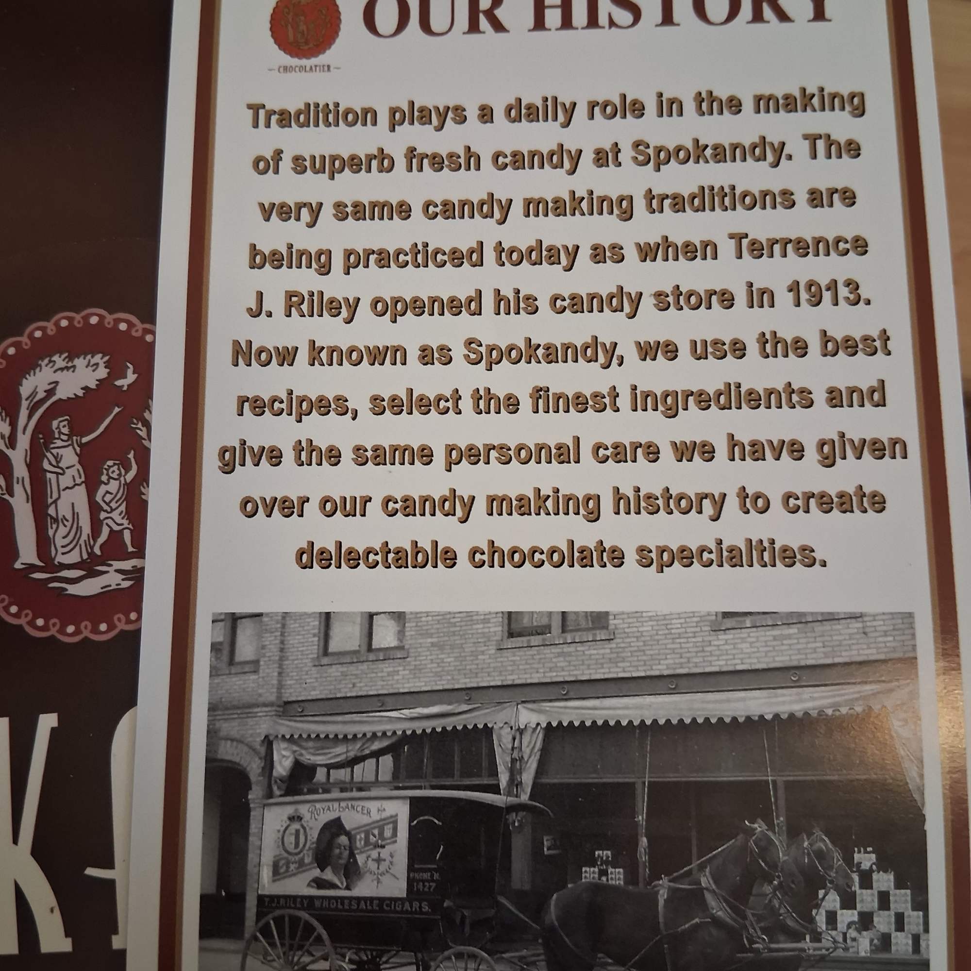 Rich and delicious Spokandy 3oz milk chocolate bar wil make grate addition