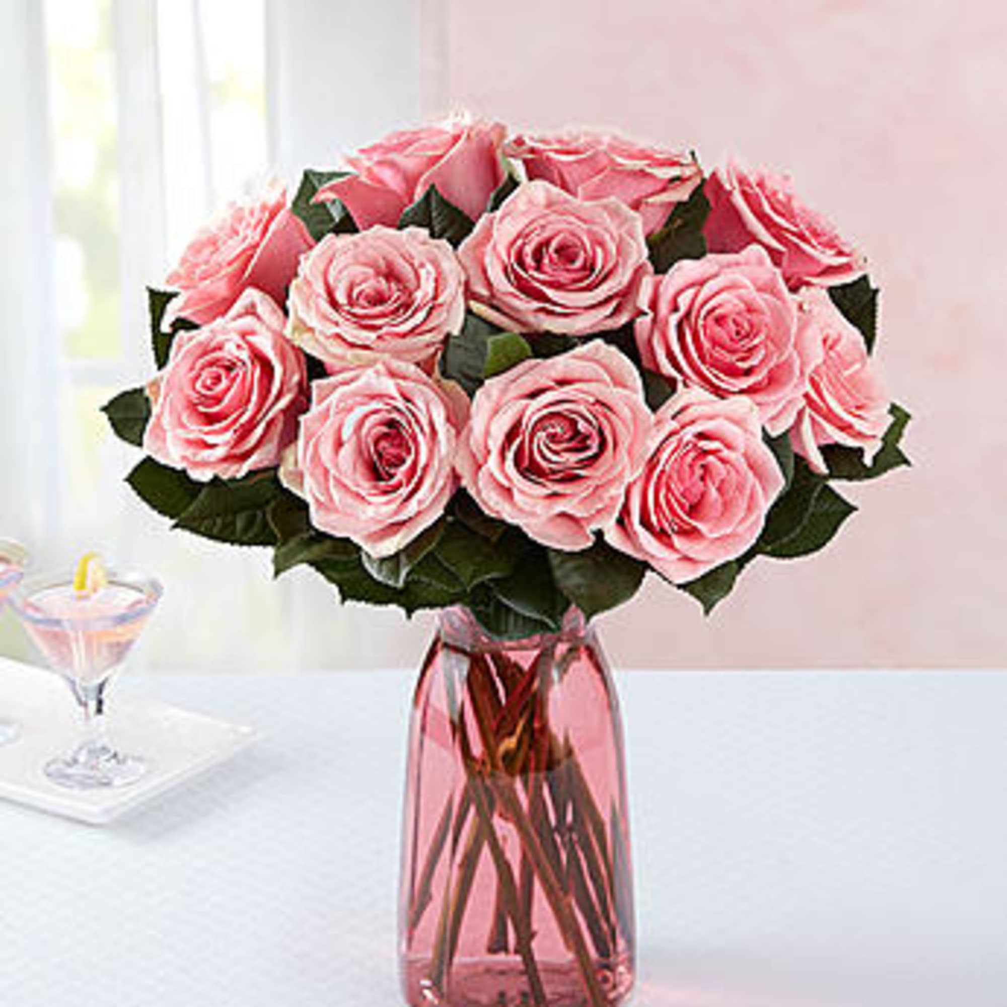 Traditionally a symbol of gratitude and appreciation, pink roses never fail to