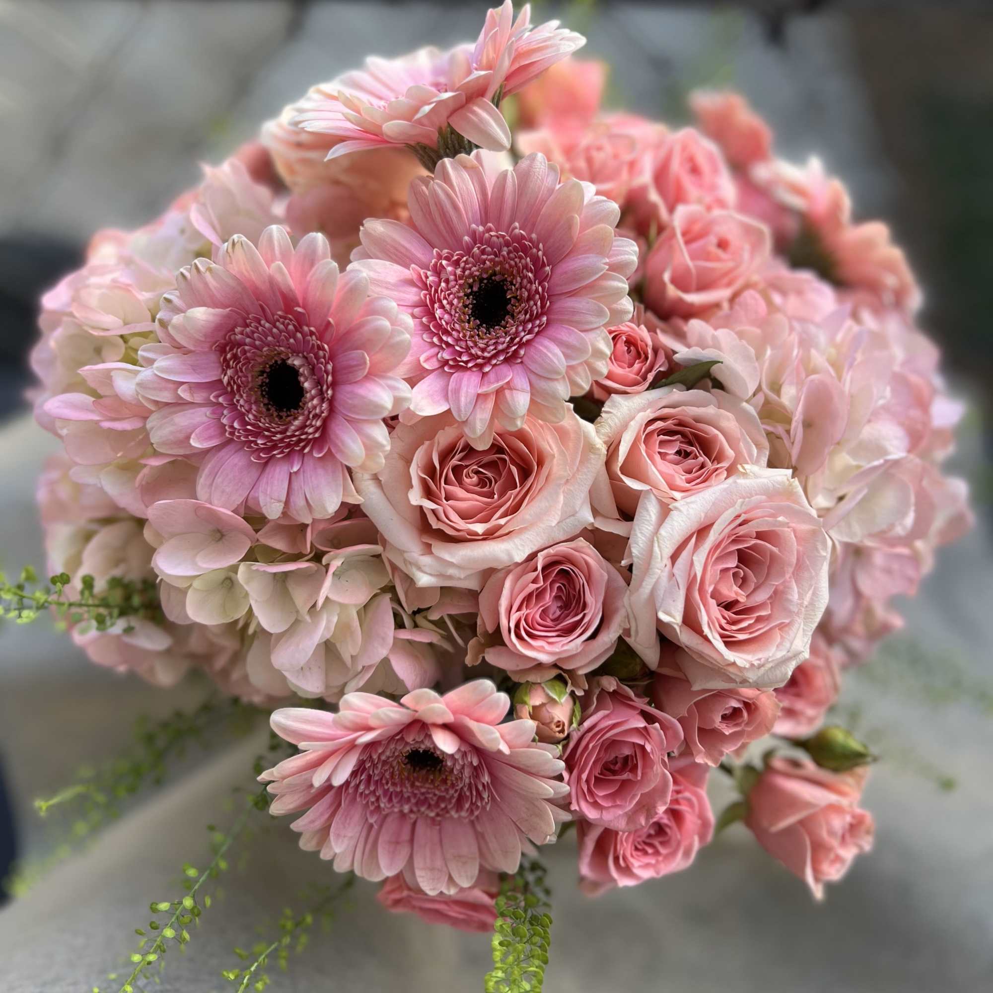 A cute and sweet pink arrangement