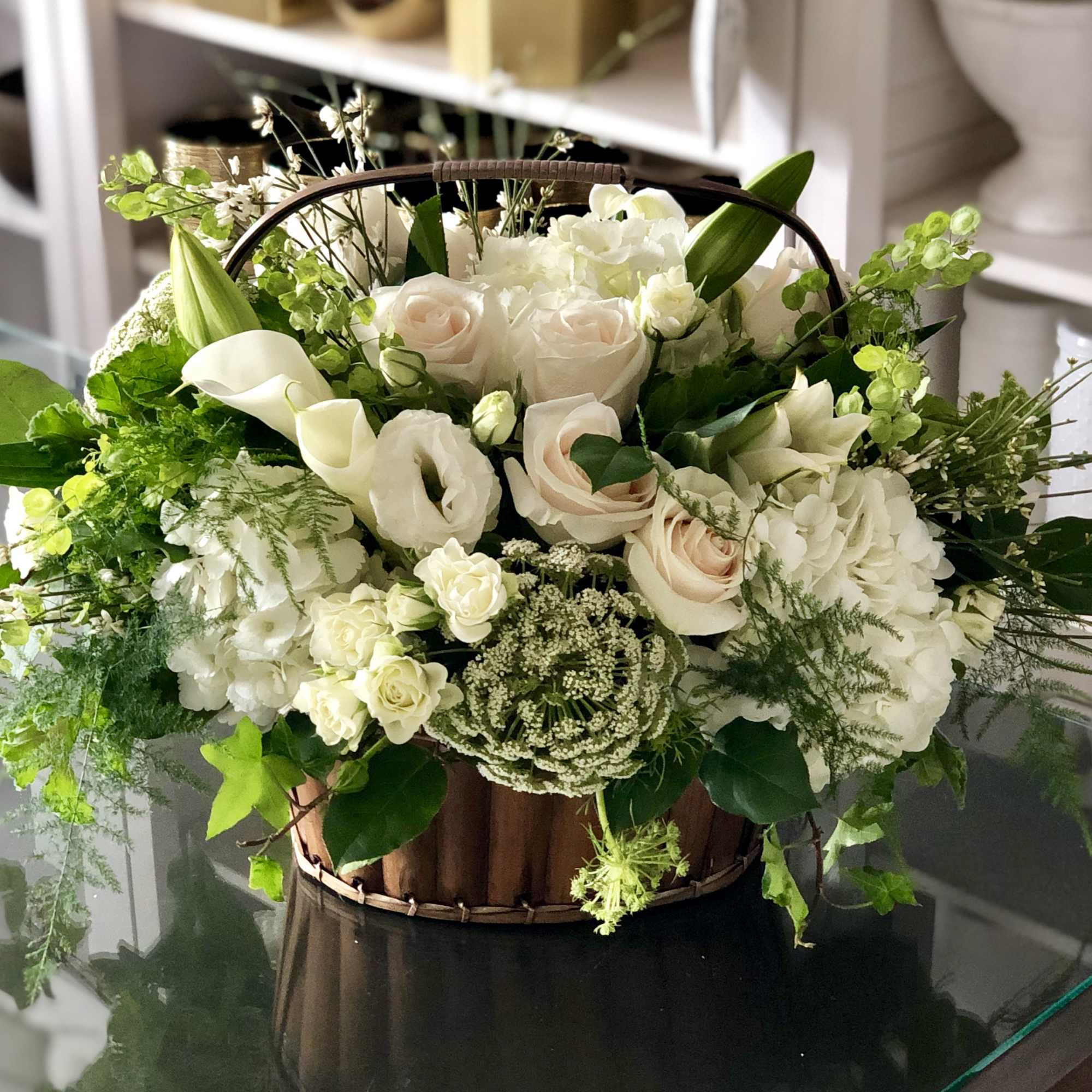 Crafted with great care and consideration, this elegant basket is filled with